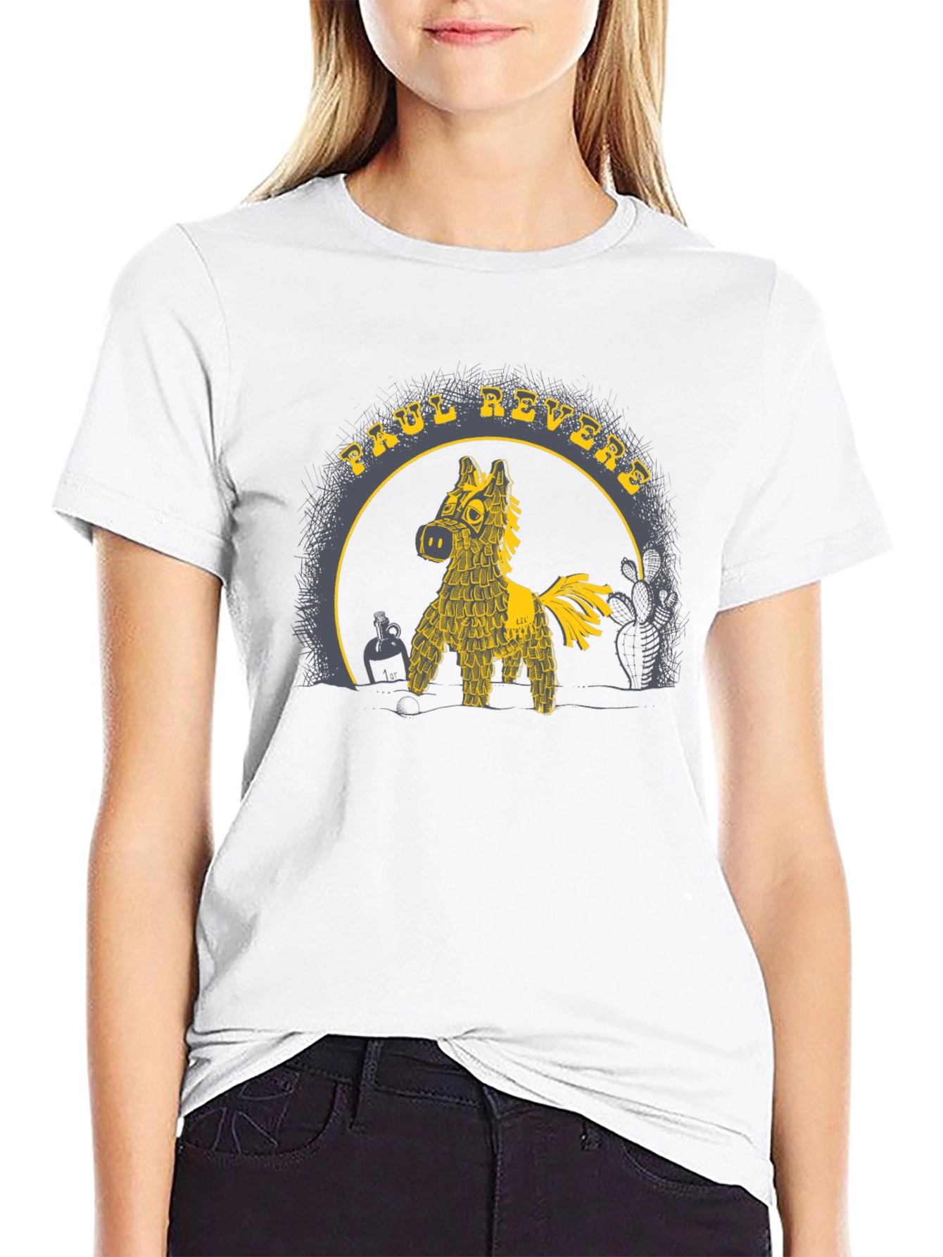 Paul Revere Piñata T-Shirt - Black Graphic Tee