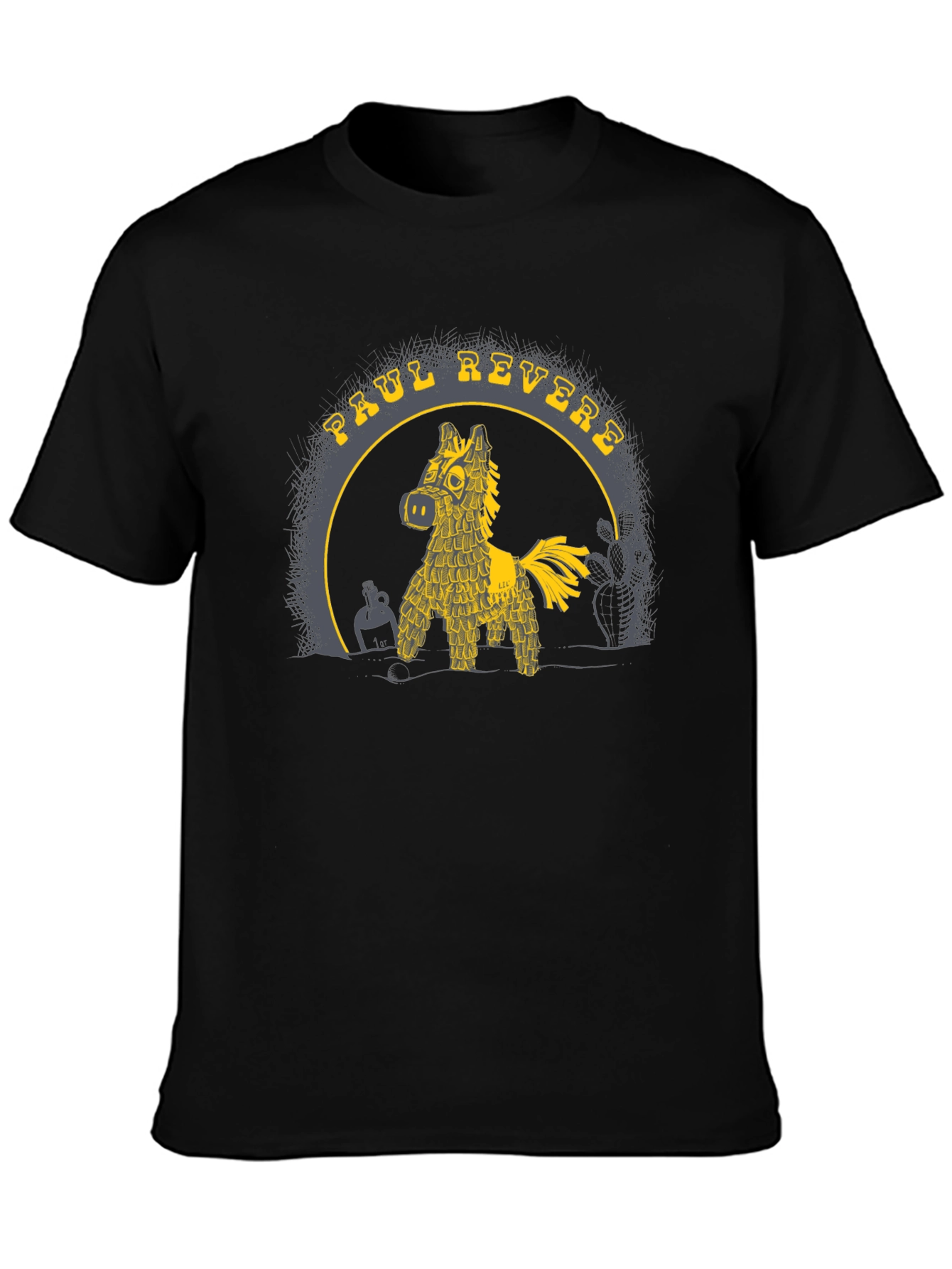 Paul Revere Piñata T-Shirt - Black Graphic Tee