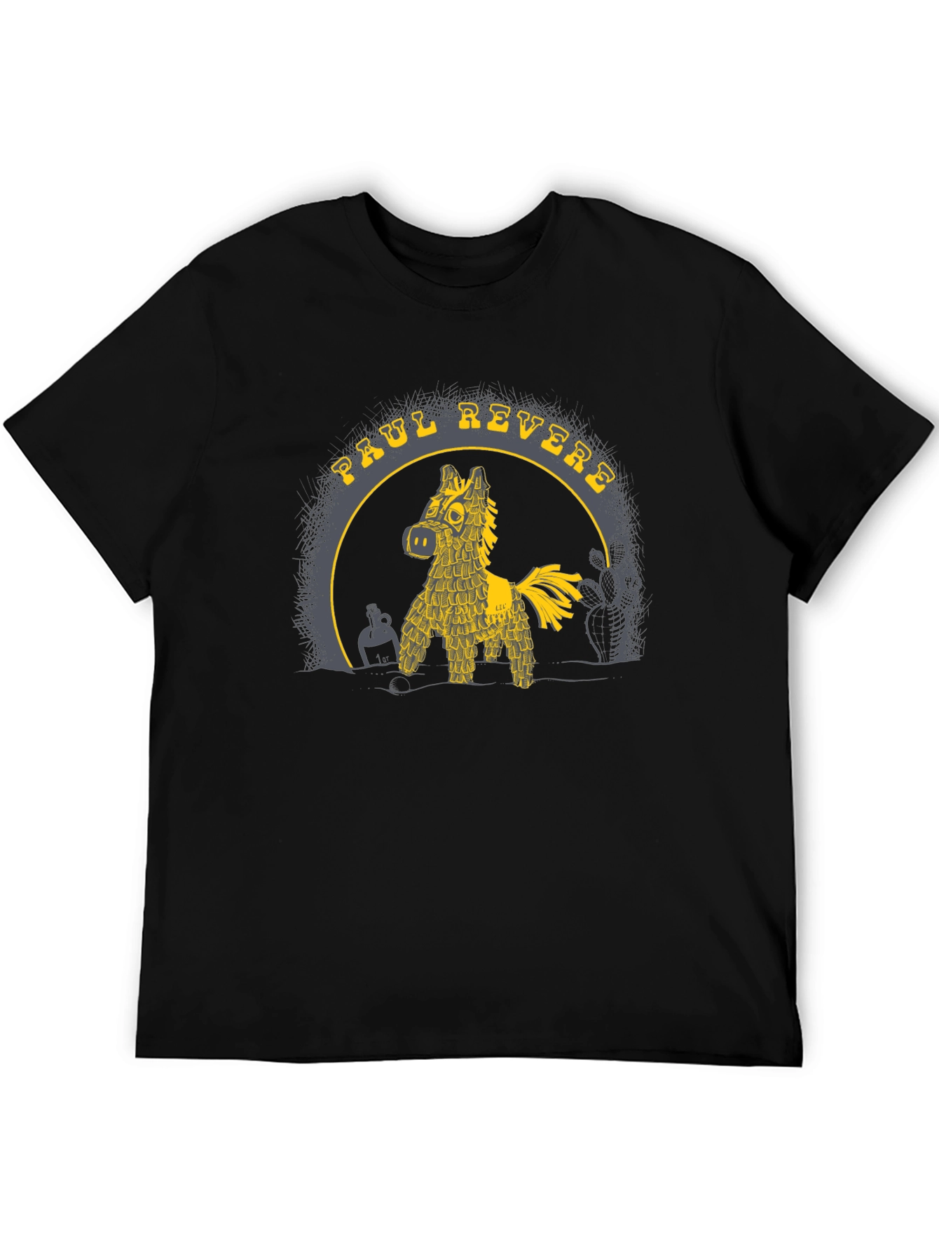 Paul Revere Piñata T-Shirt - Black Graphic Tee