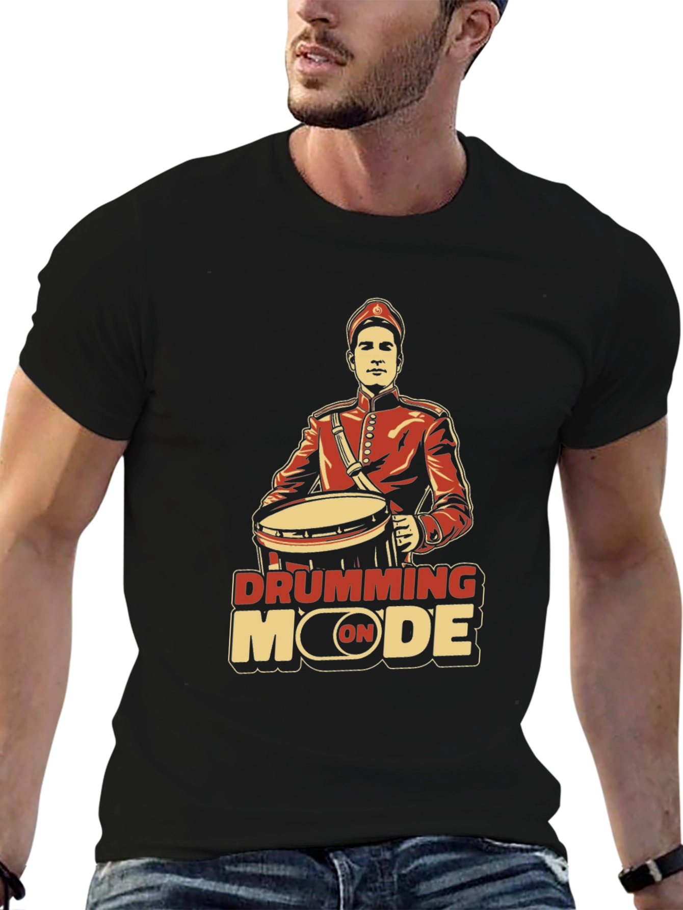 Drumming Mode On Graphic T-Shirt