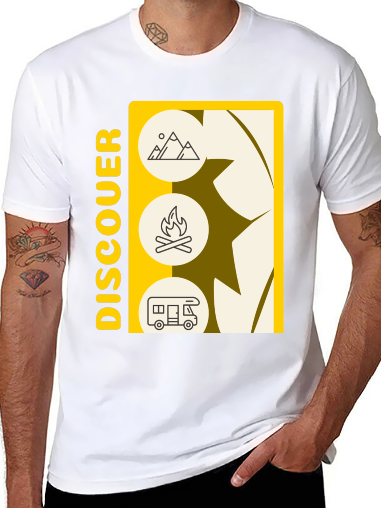 Discover Camping Graphic Tee - Black