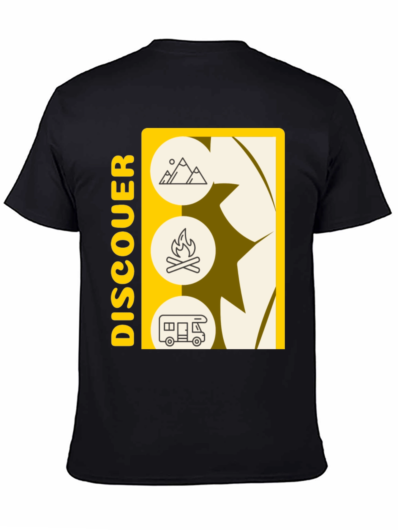 Discover Camping Graphic Tee - Black