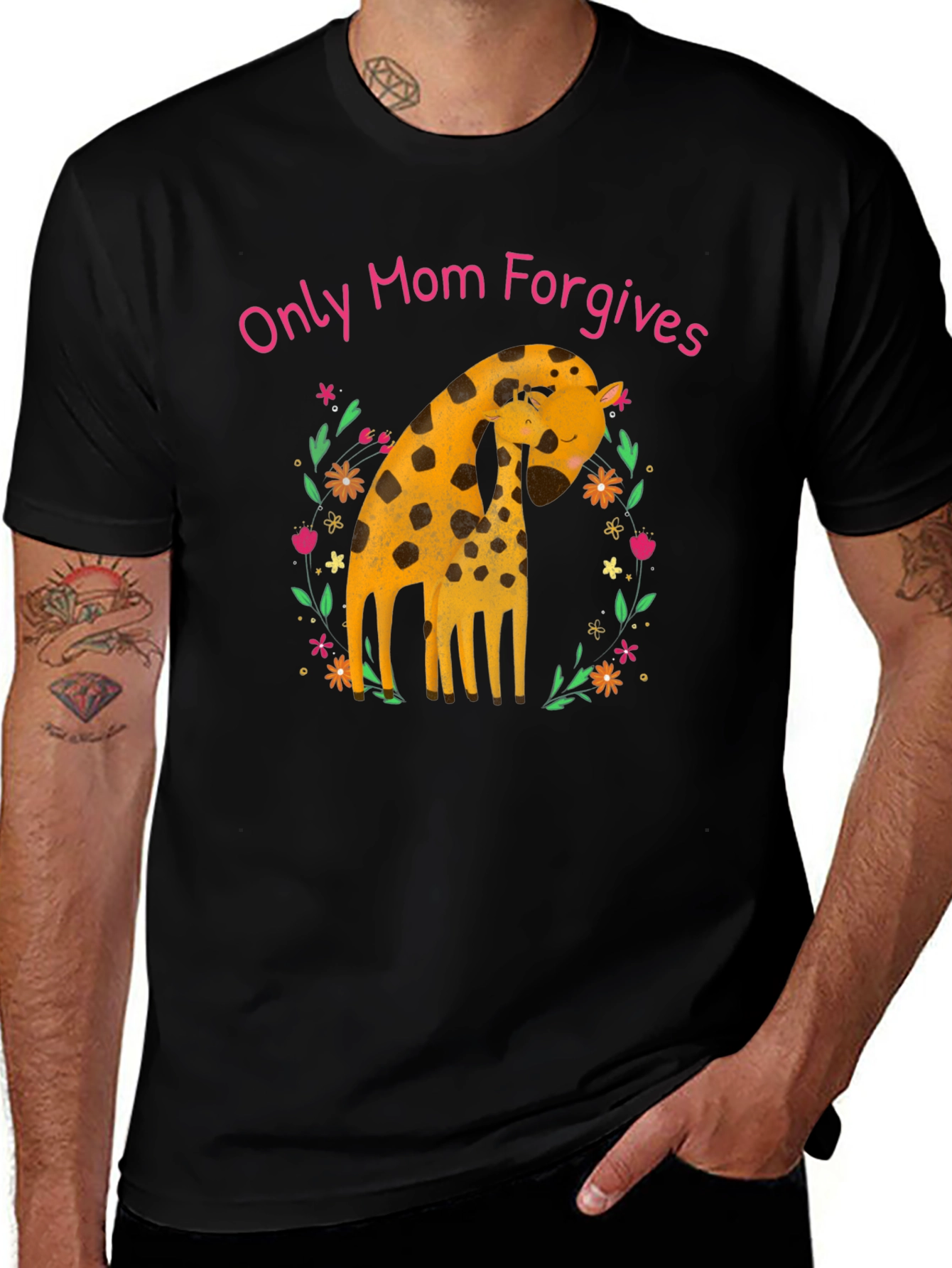 Only Mom Forgives Giraffe T-Shirt