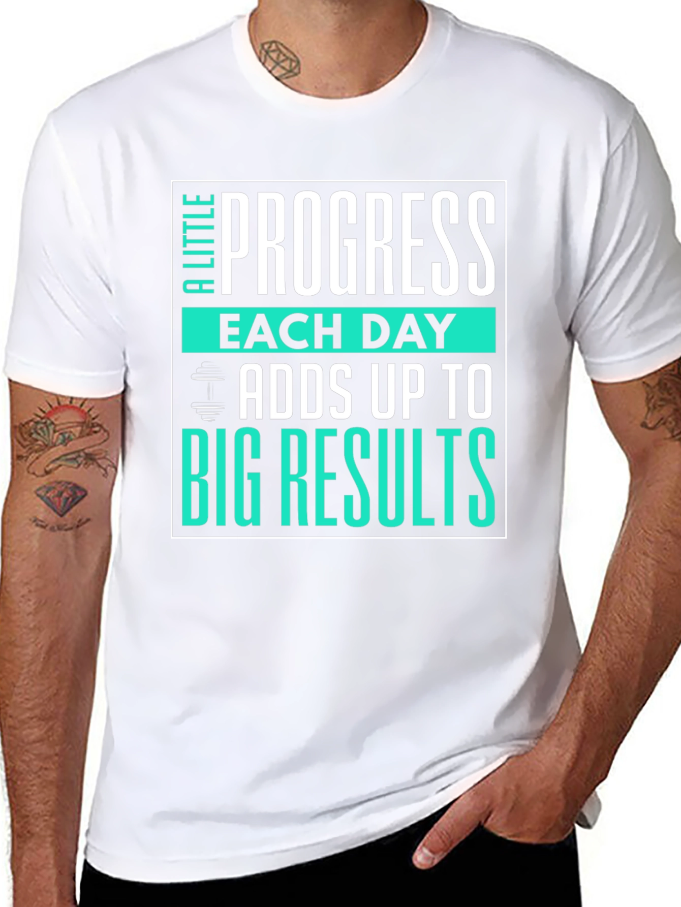 Progress Motivational Workout Graphic T-Shirt