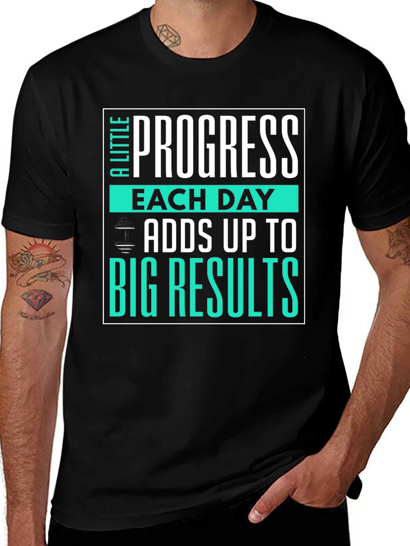 Progress Motivational Workout Graphic T-Shirt
