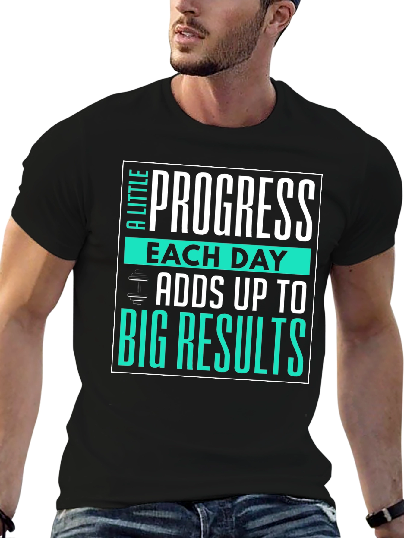 Progress Motivational Workout Graphic T-Shirt