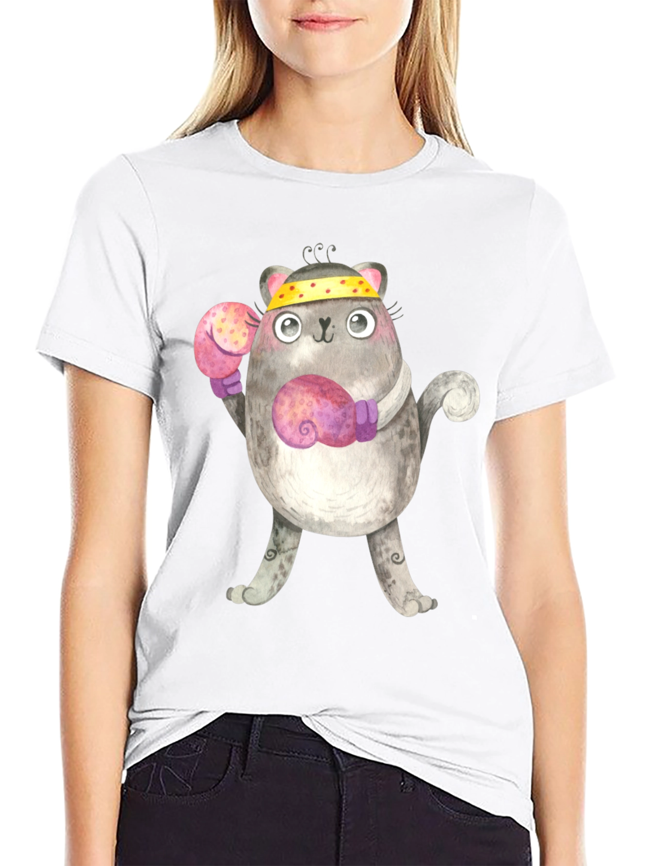 Funny Boxing Cat T-Shirt