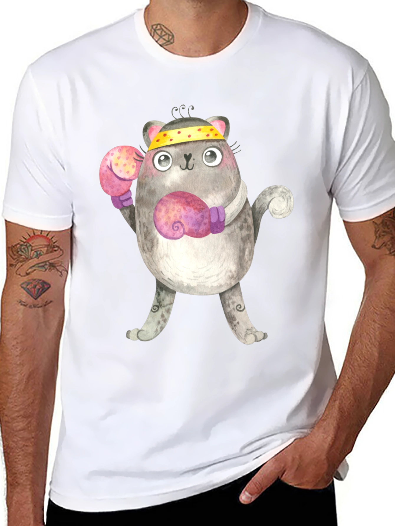 Funny Boxing Cat T-Shirt