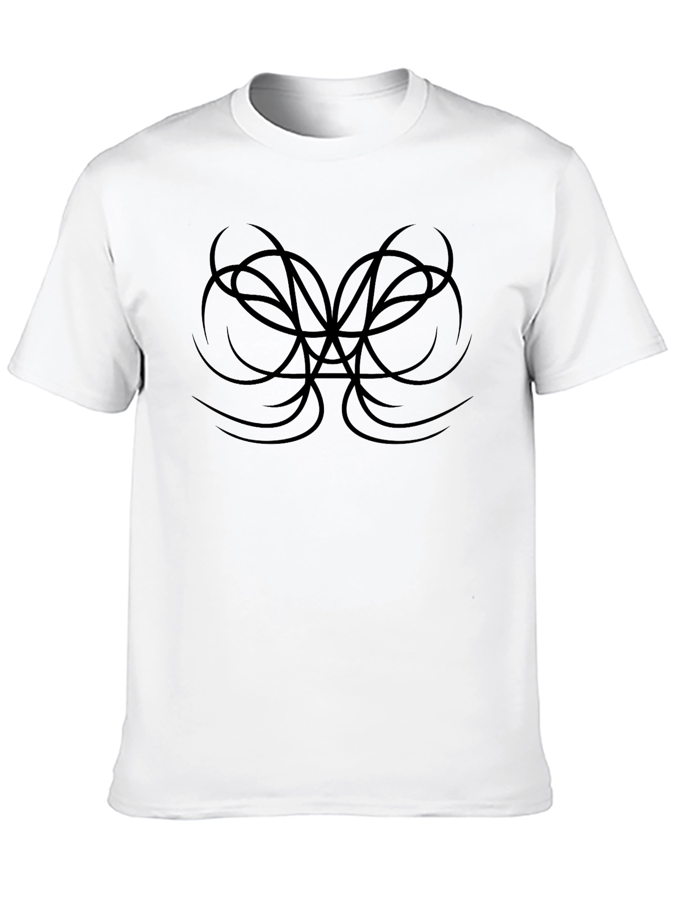 Abstract Graphic Tee - Modern Black T-Shirt