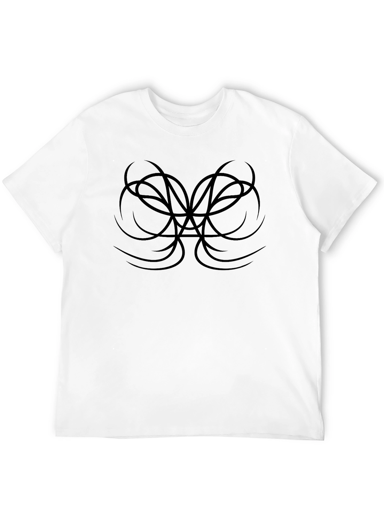 Abstract Graphic Tee - Modern Black T-Shirt