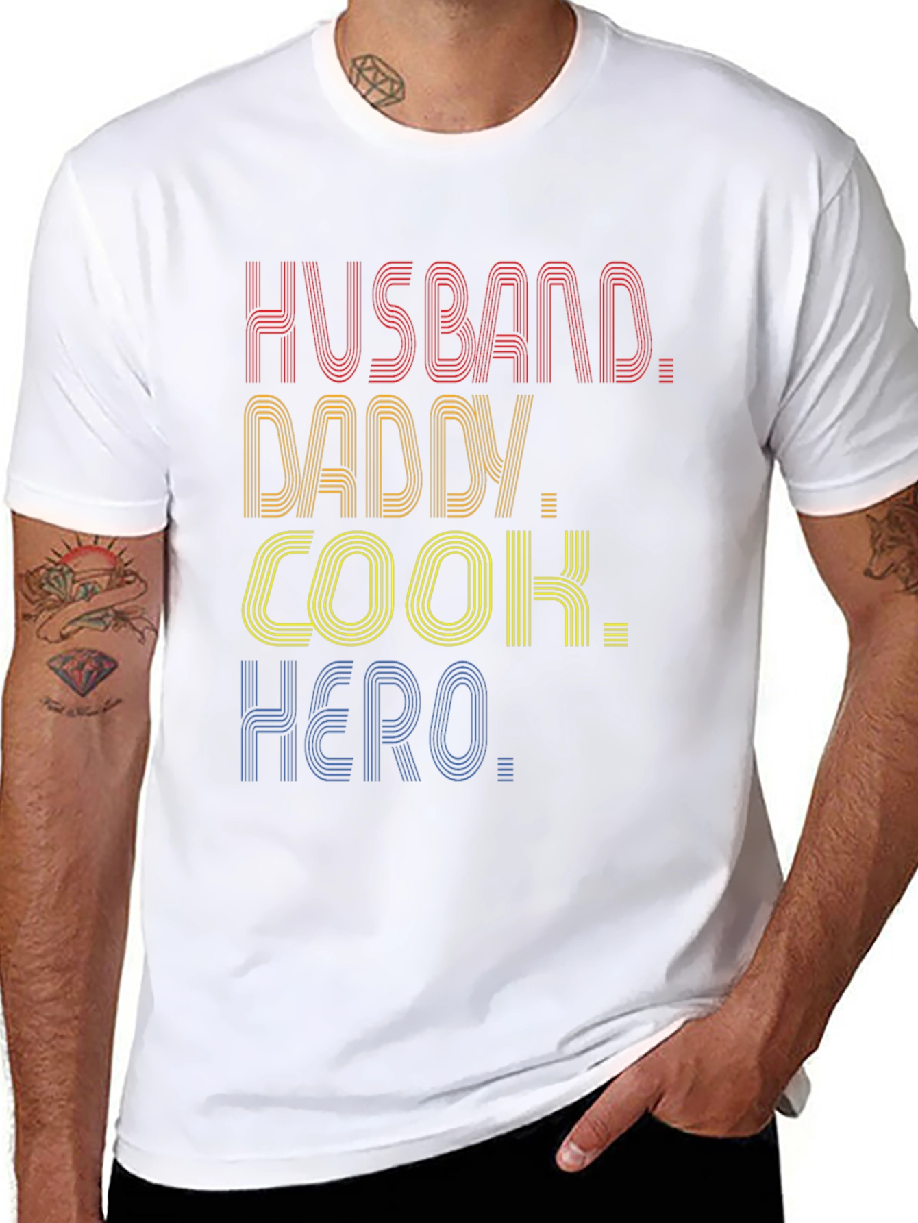 Husband Daddy Cook Hero Tee - Mens Graphic T-Shirt