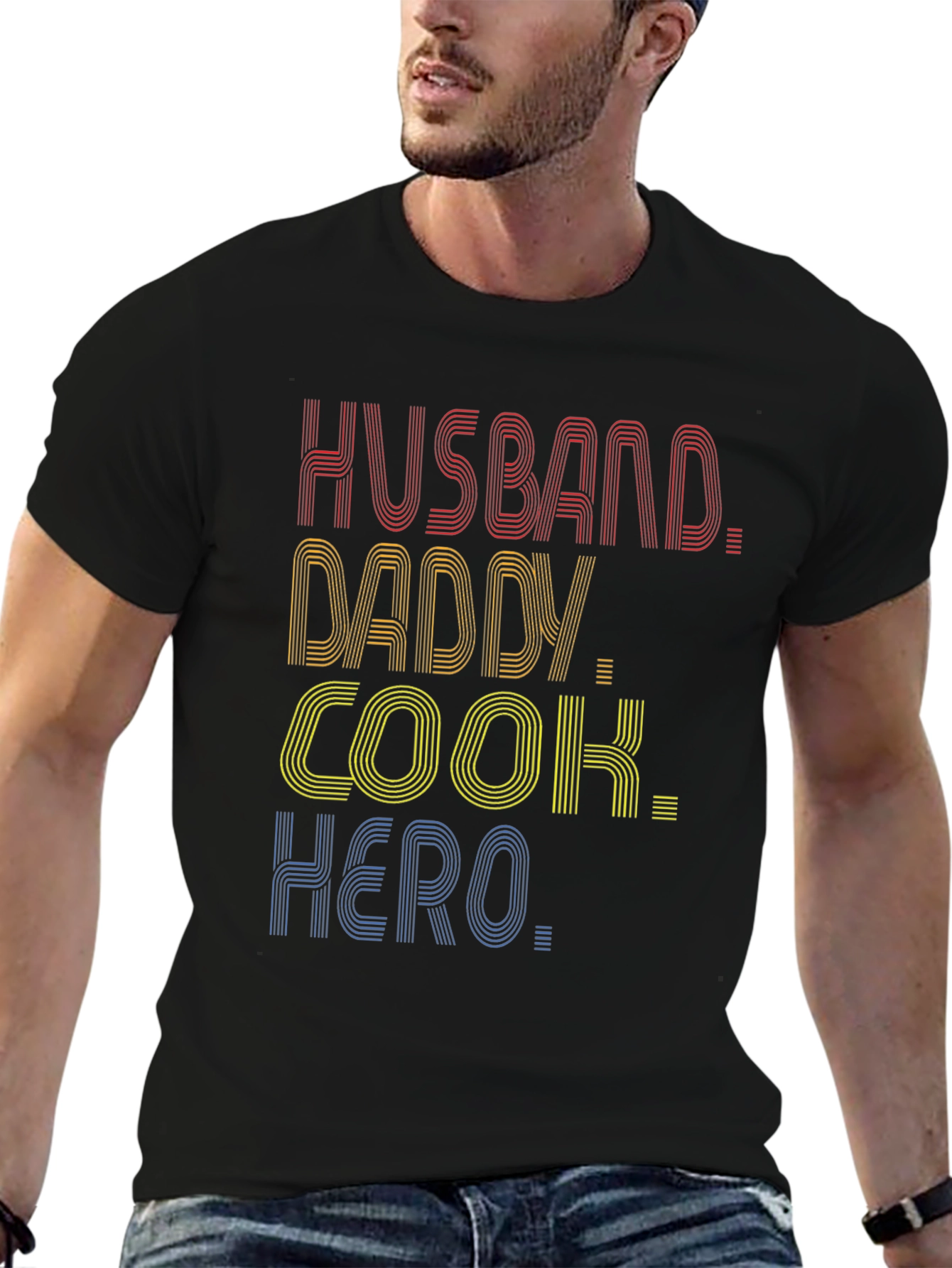 Husband Daddy Cook Hero Tee - Mens Graphic T-Shirt