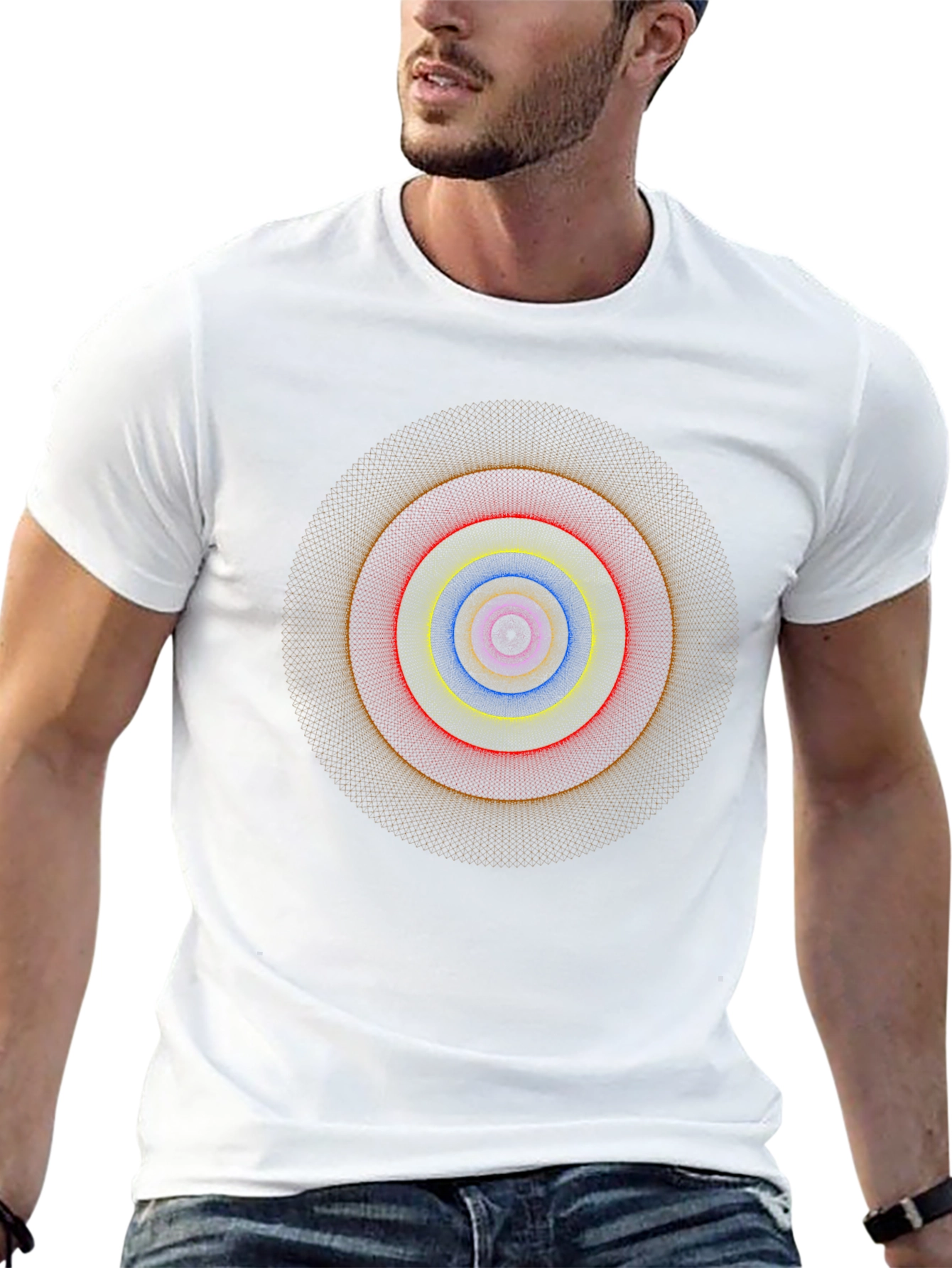 Geometric Circles T-Shirt - Abstract Graphic Design
