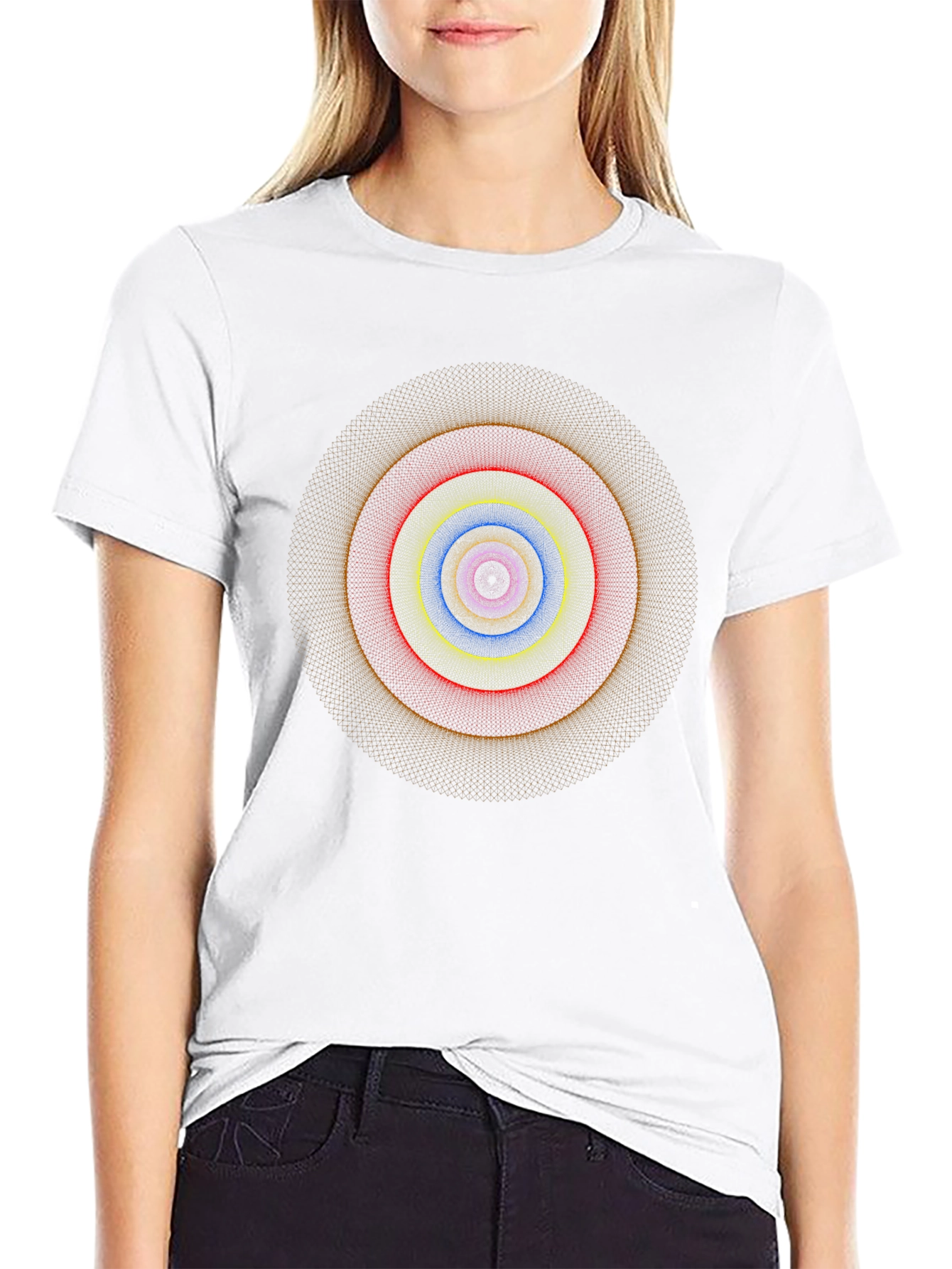 Geometric Circles T-Shirt - Abstract Graphic Design