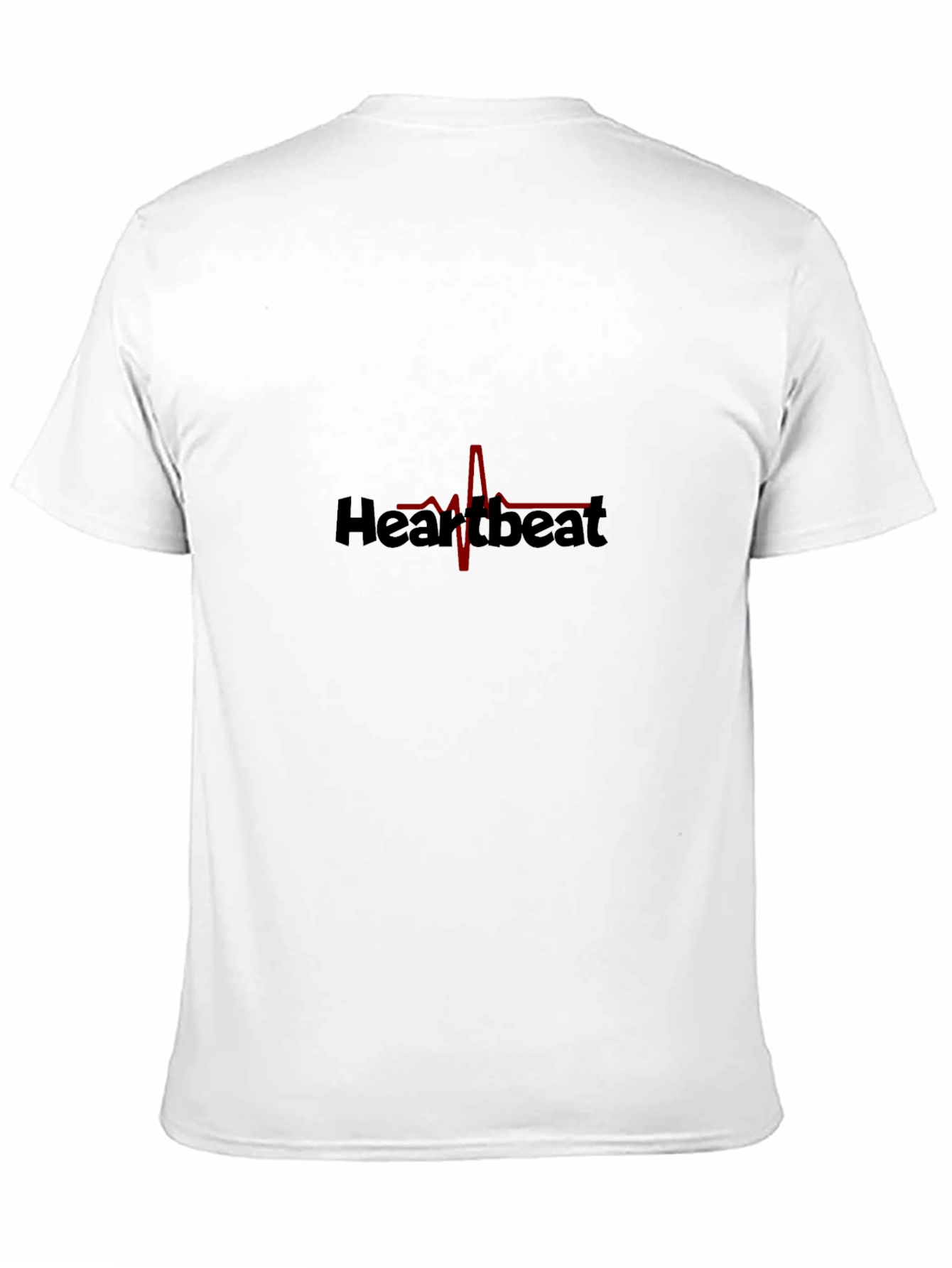 Heartbeat Graphic Tee - Modern Casual Black T-Shirt