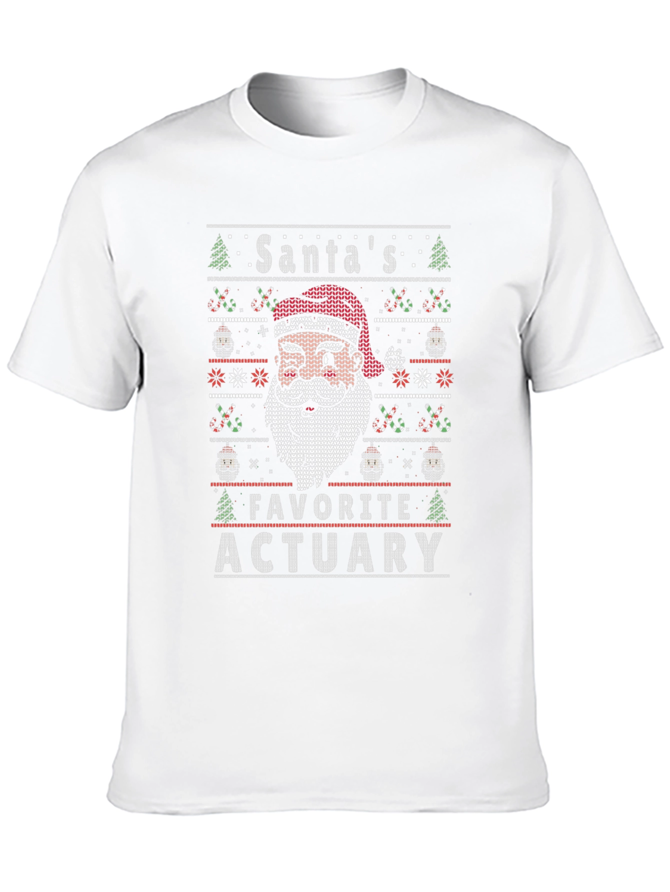 Santas Favorite Actuary Ugly Christmas Sweater T-Shirt