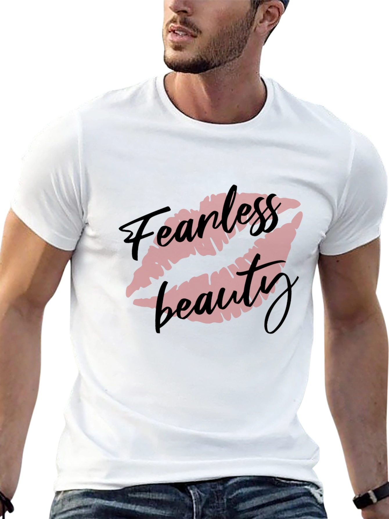 Fearless Beauty Graphic Tee - Stylish Black T-Shirt