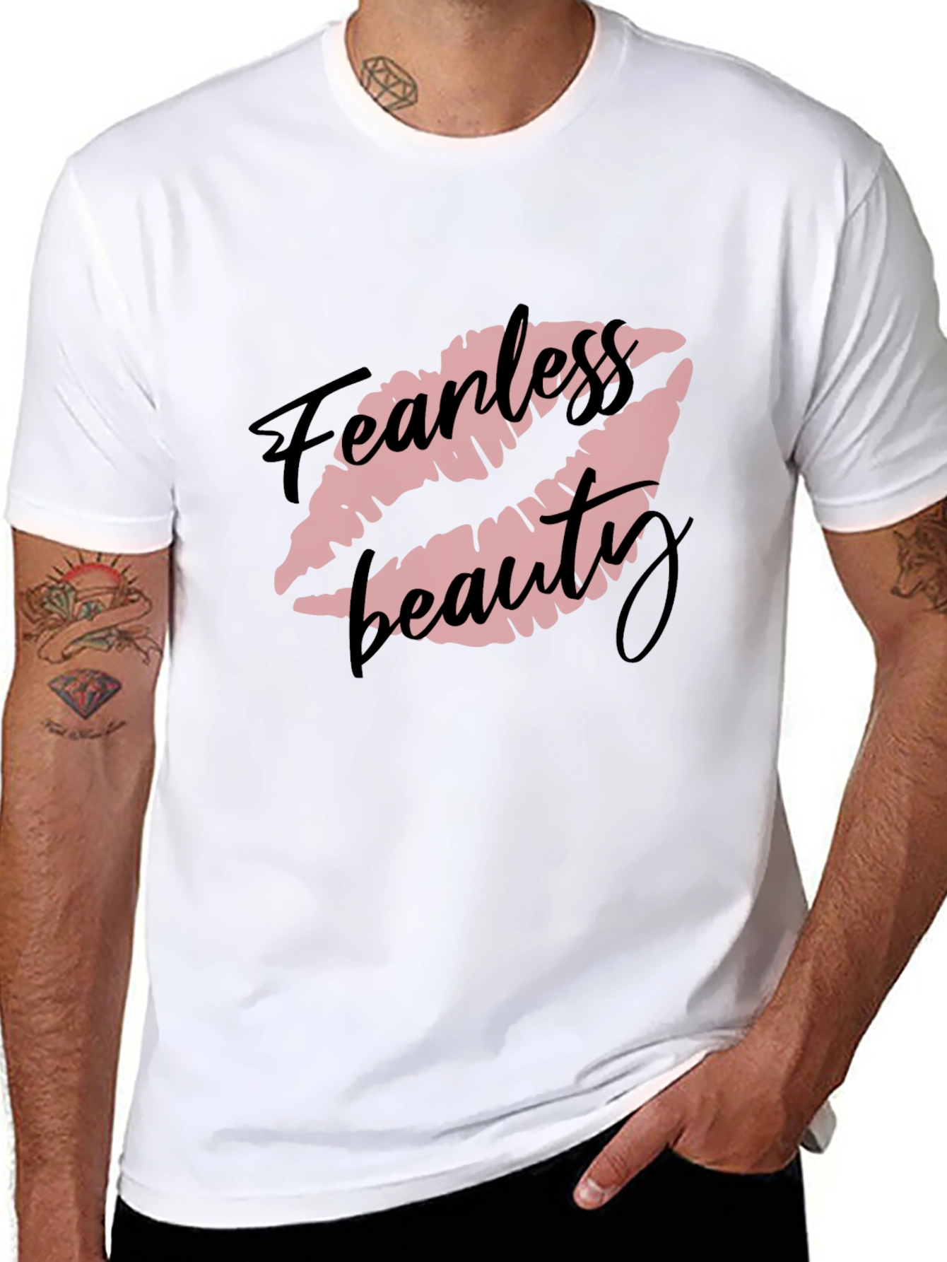 Fearless Beauty Graphic Tee - Stylish Black T-Shirt