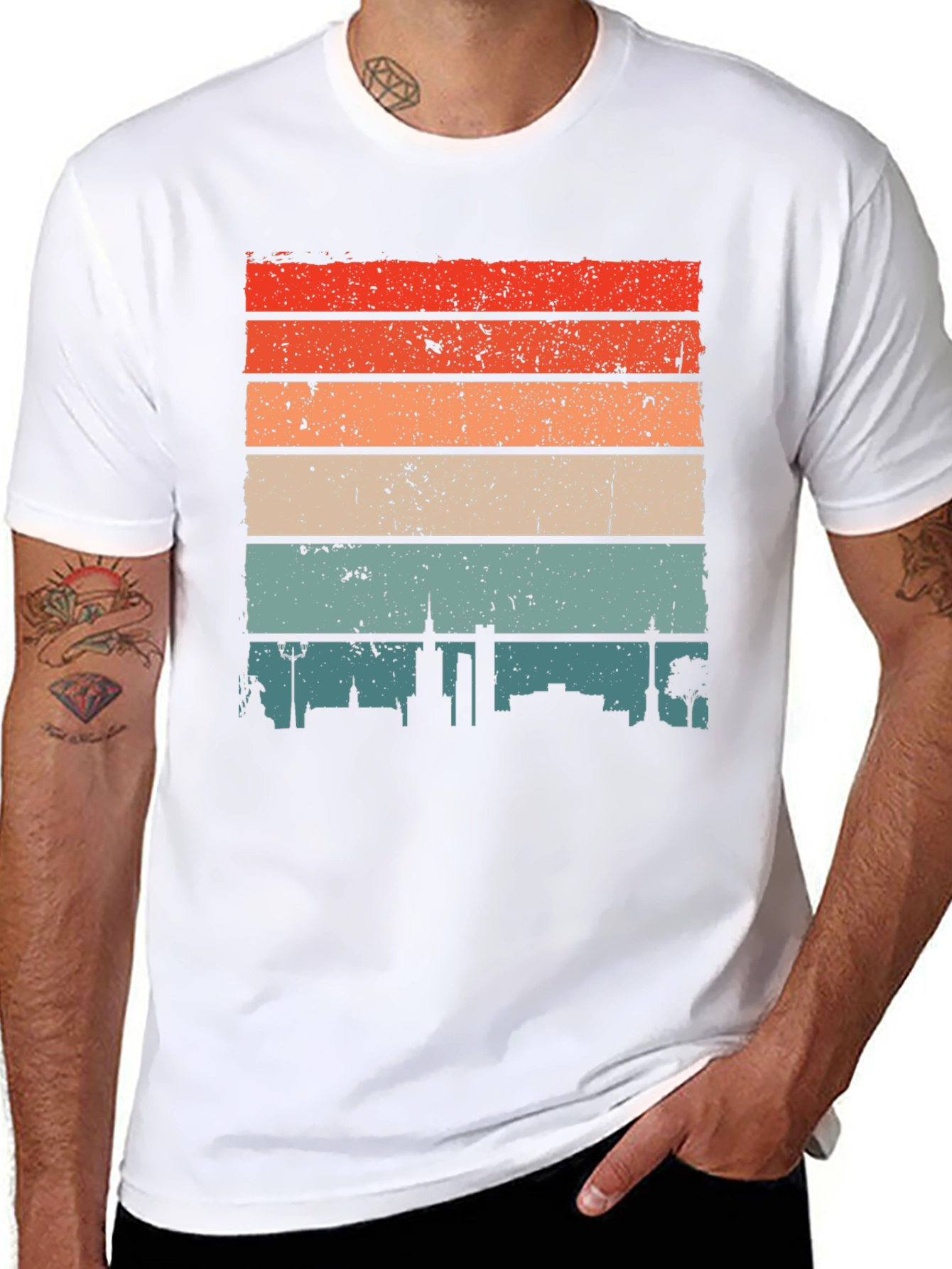 Retro Skyline Graphic T-Shirt