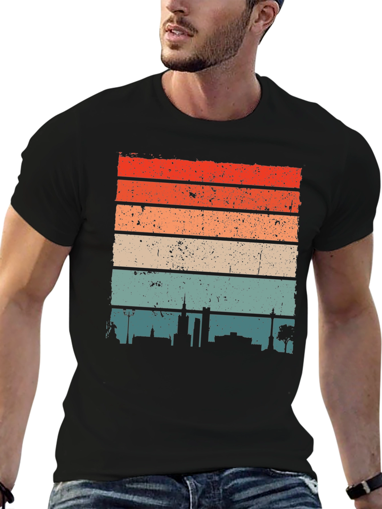 Retro Skyline Graphic T-Shirt