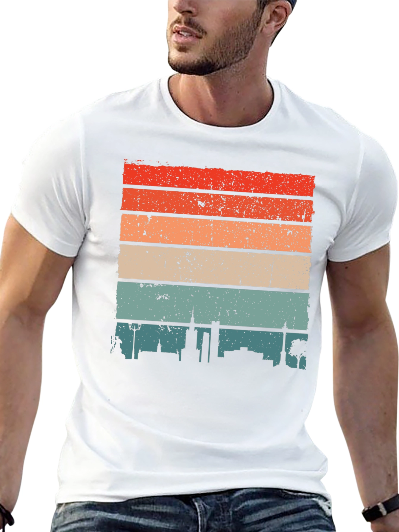 Retro Skyline Graphic T-Shirt