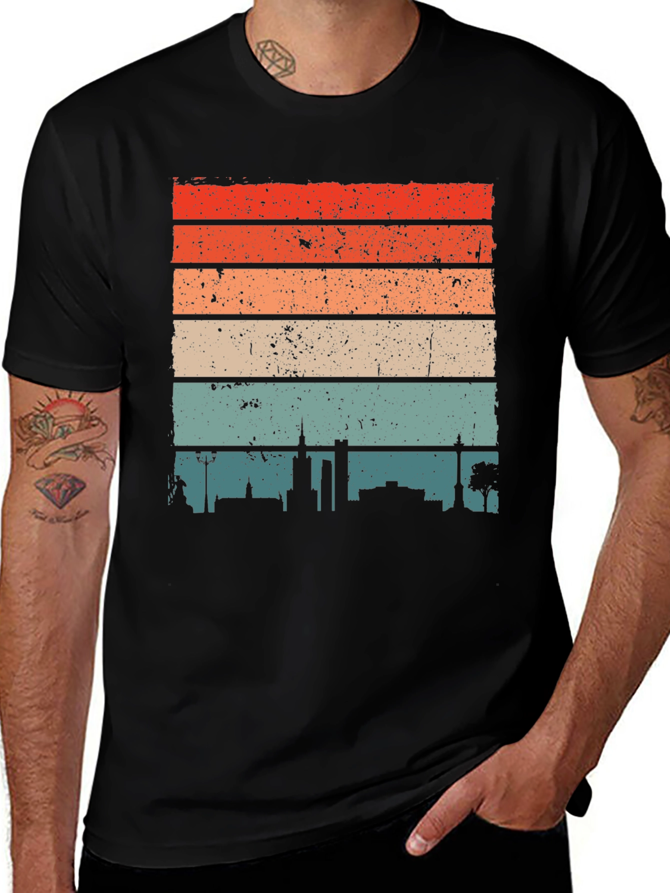 Retro Skyline Graphic T-Shirt