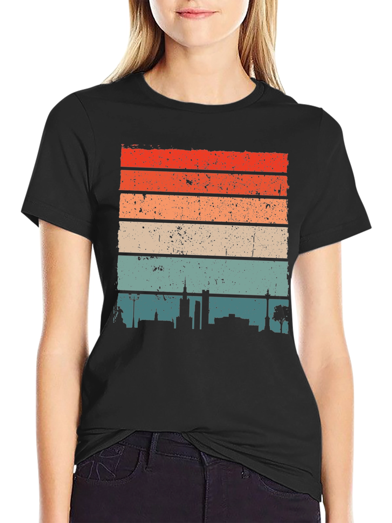 Retro Skyline Graphic T-Shirt