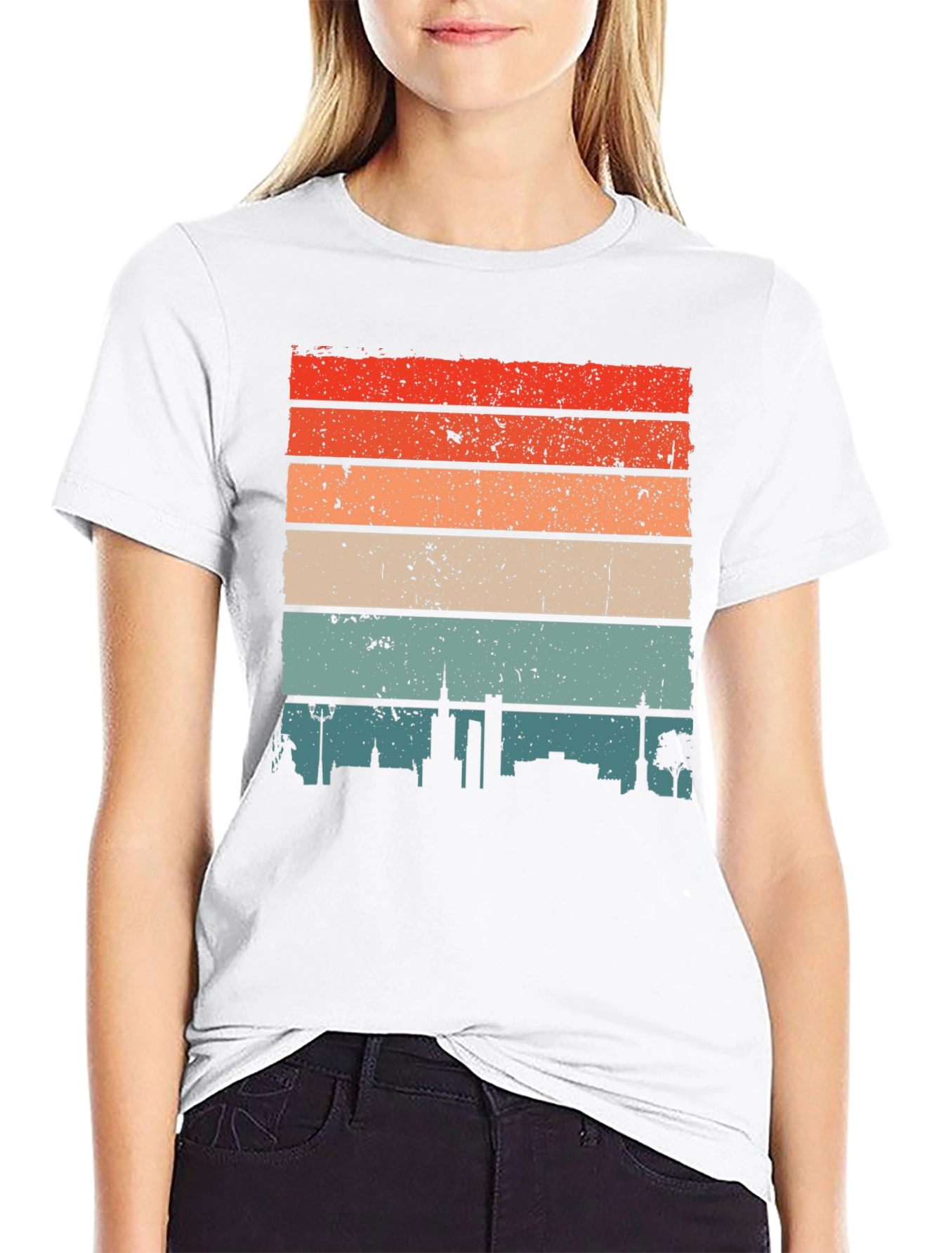 Retro Skyline Graphic T-Shirt