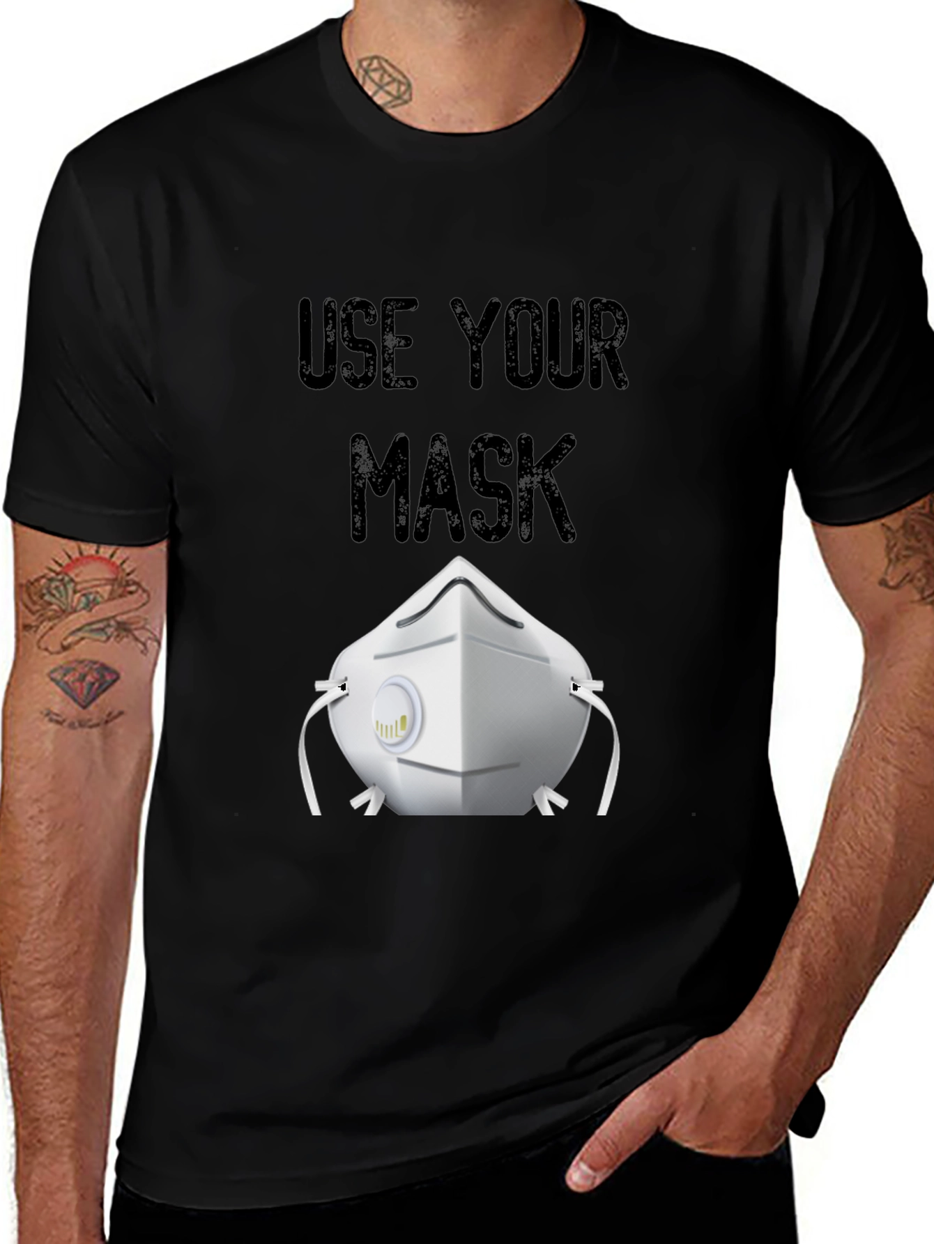 Use Your Mask T-Shirt Black Protective