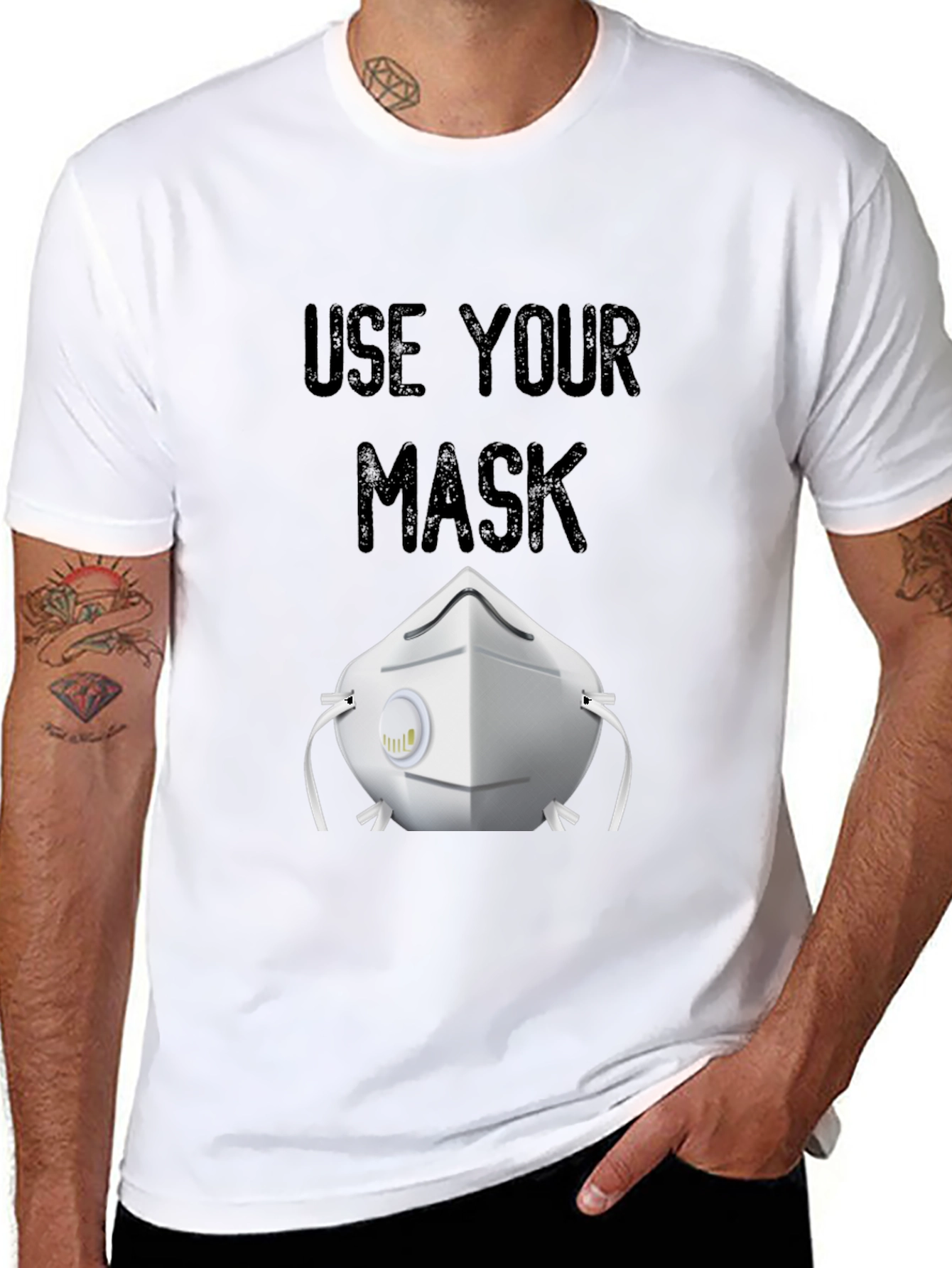 Use Your Mask T-Shirt Black Protective