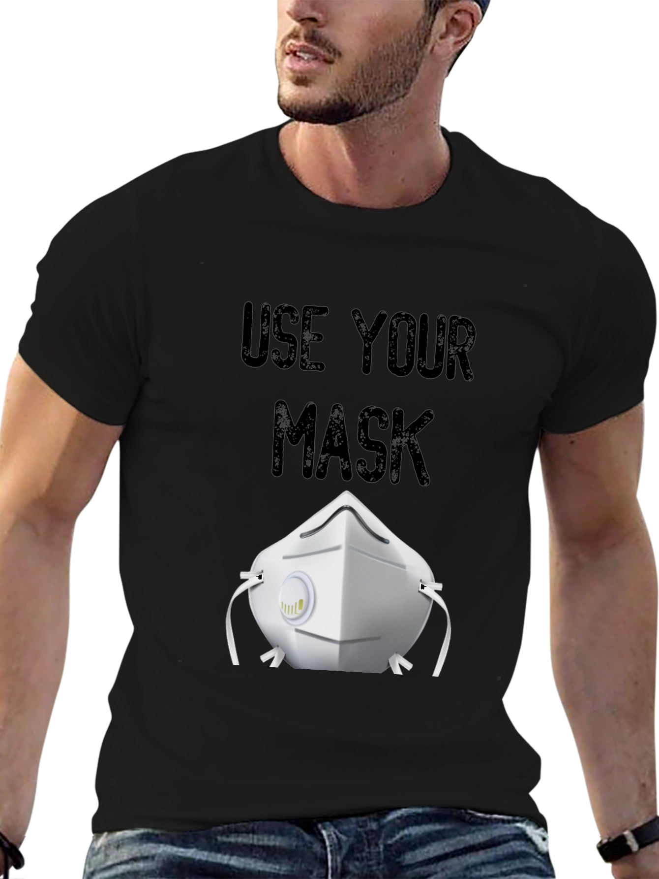 Use Your Mask T-Shirt Black Protective