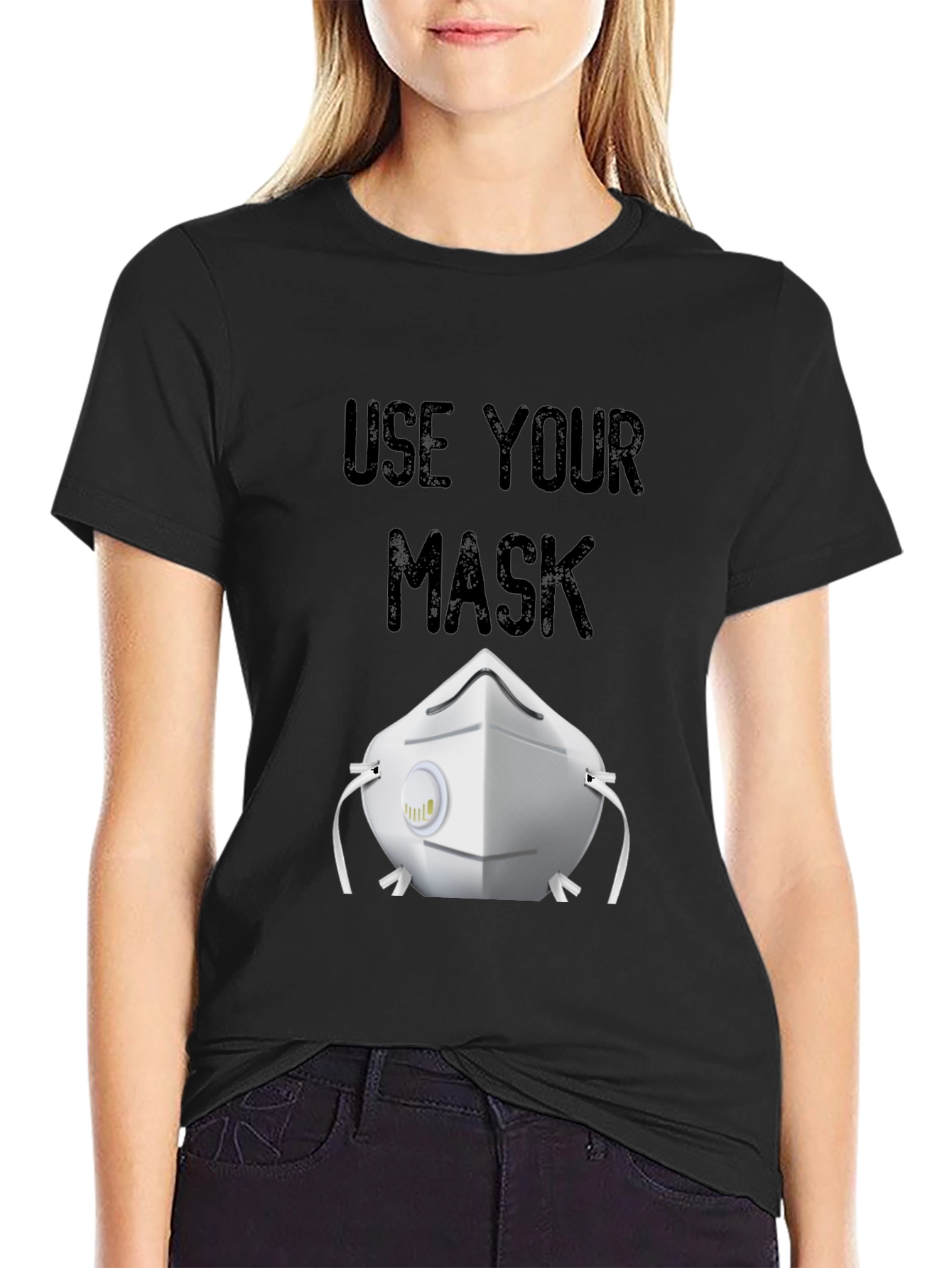 Use Your Mask T-Shirt Black Protective