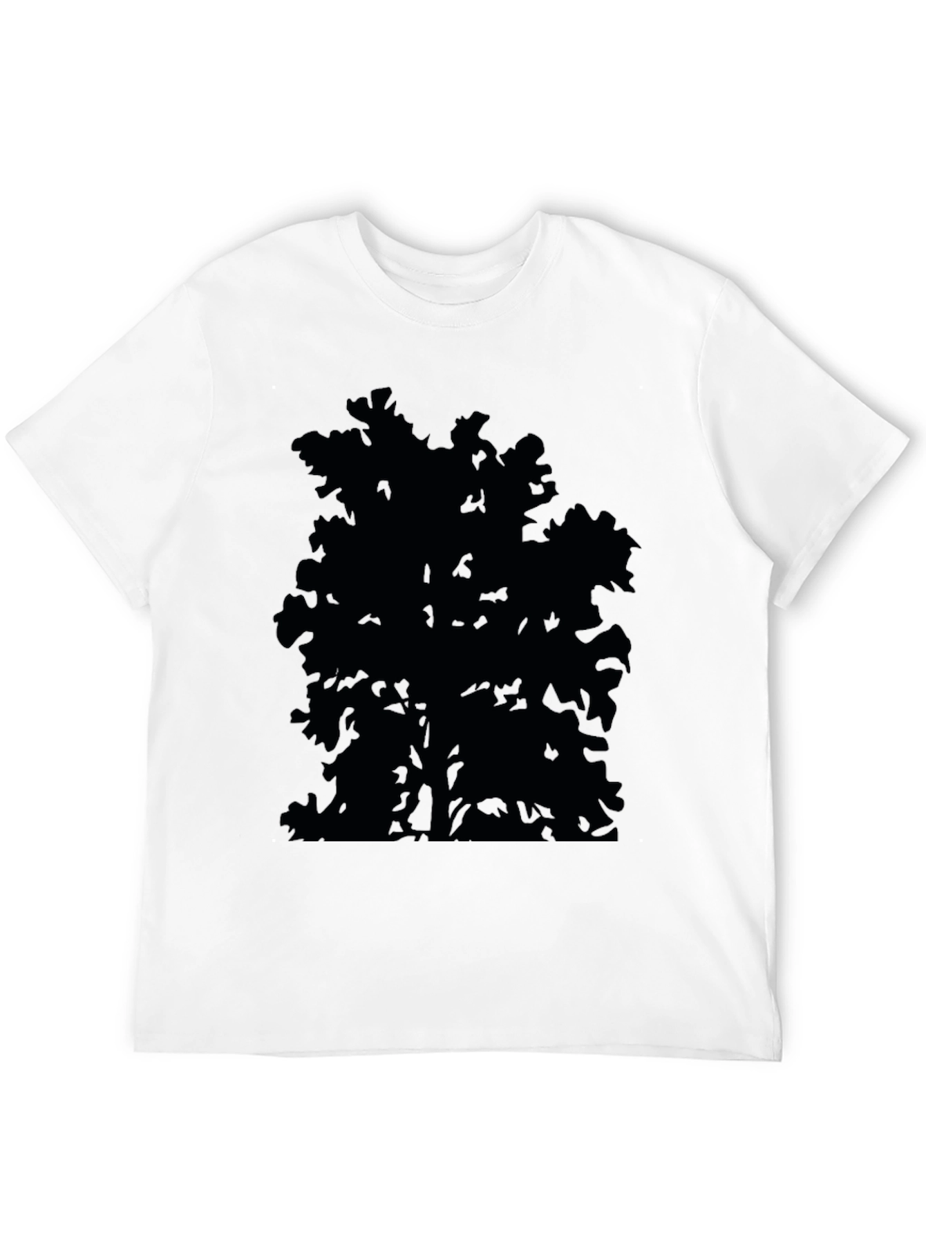 Abstract Tree Graphic Tee - Black Casual Shirt
