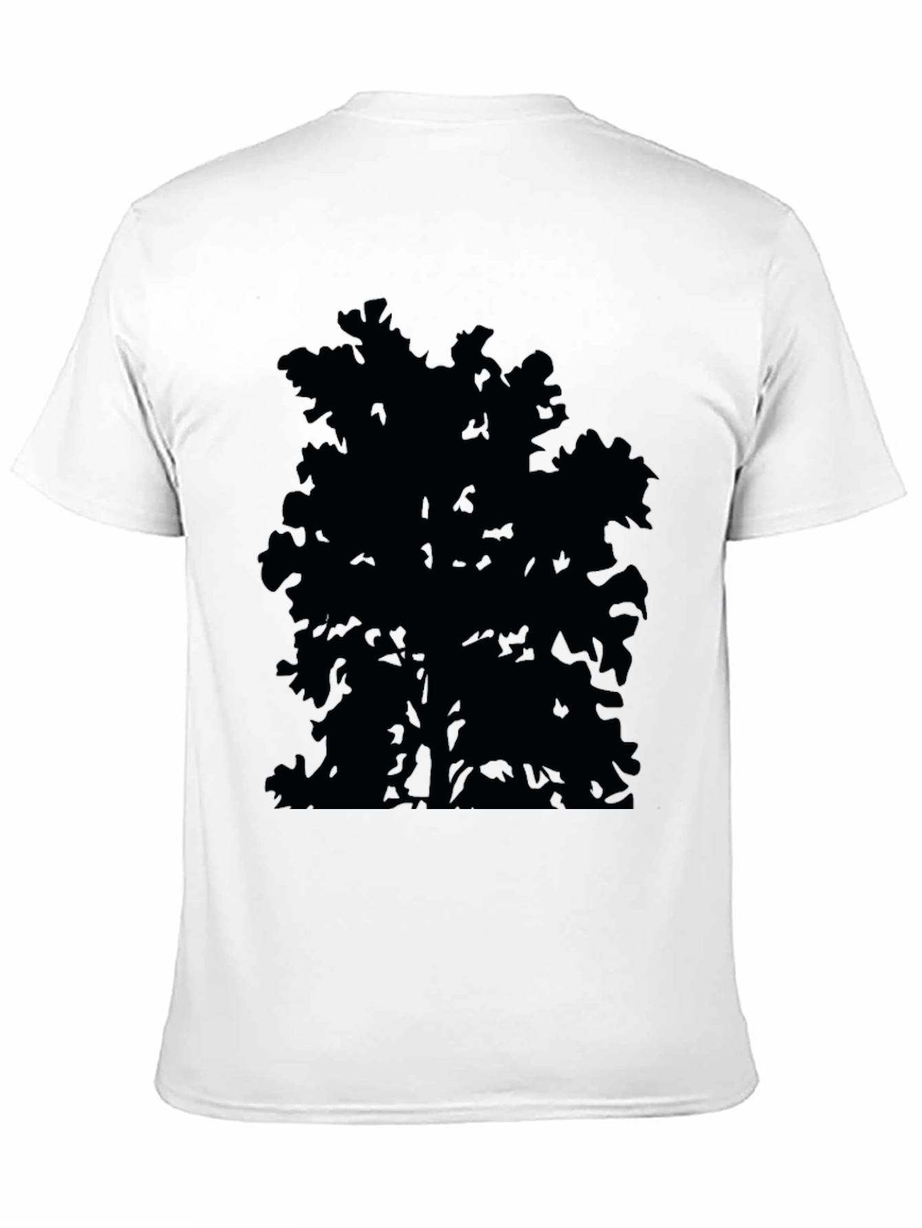 Abstract Tree Graphic Tee - Black Casual Shirt