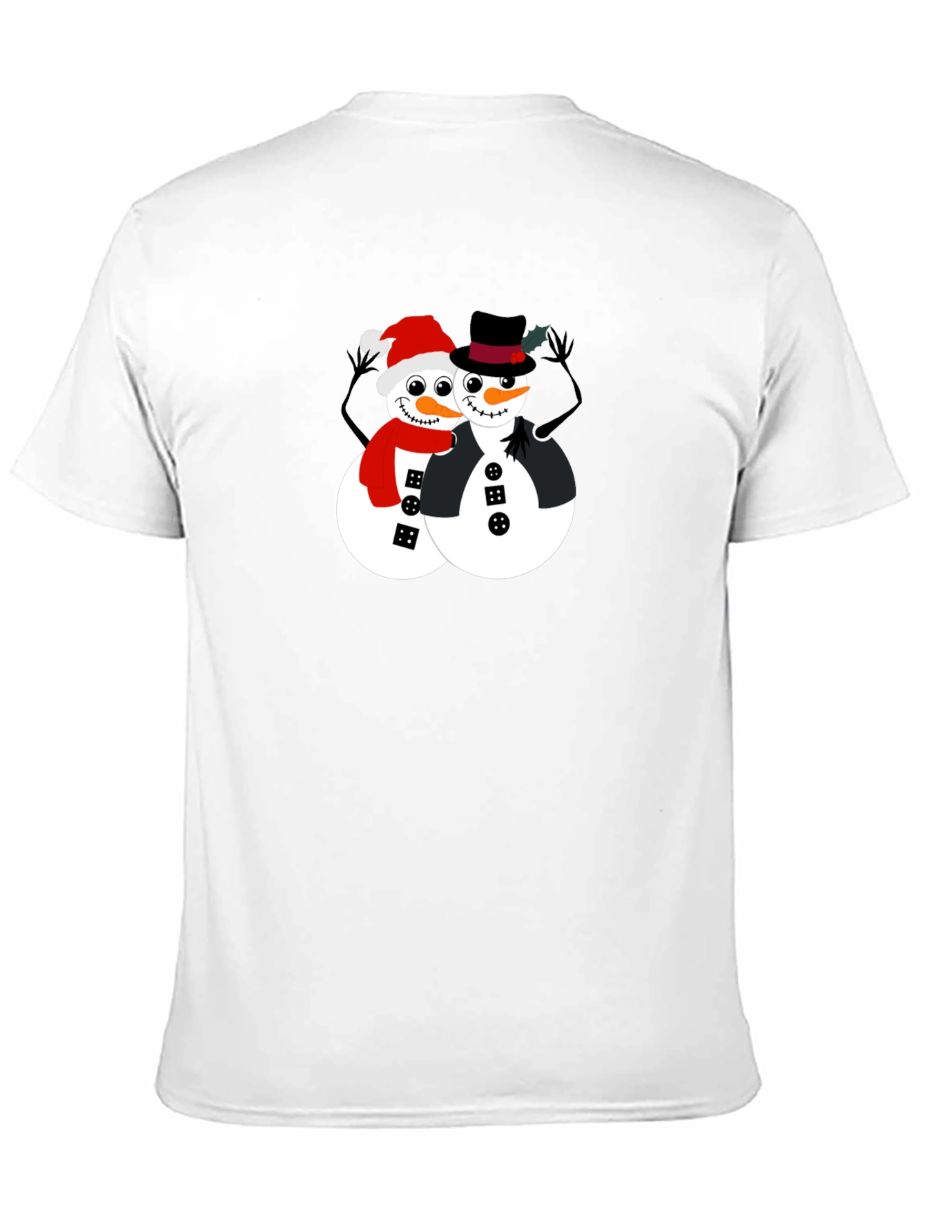 Festive Snowman Couple Graphic Tee