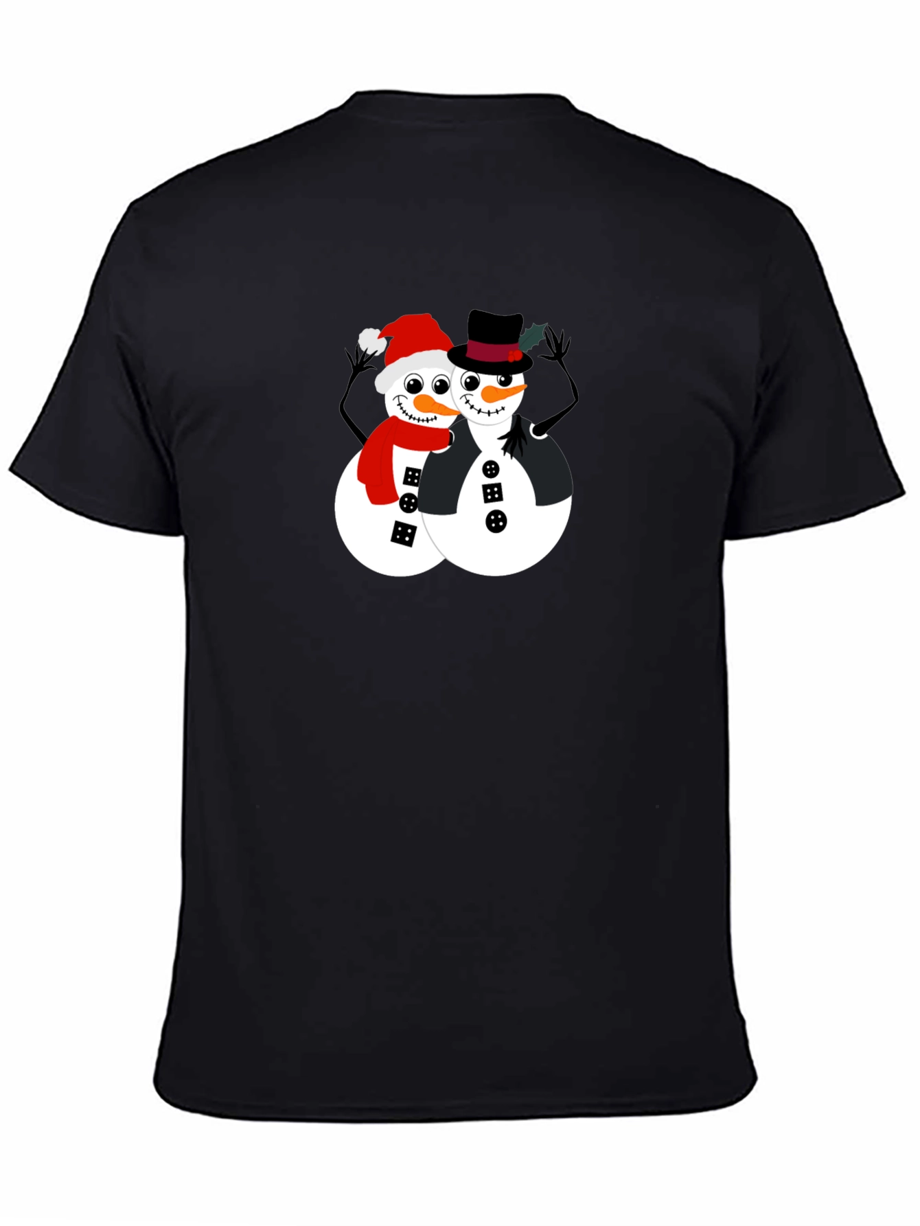 Festive Snowman Couple Graphic Tee