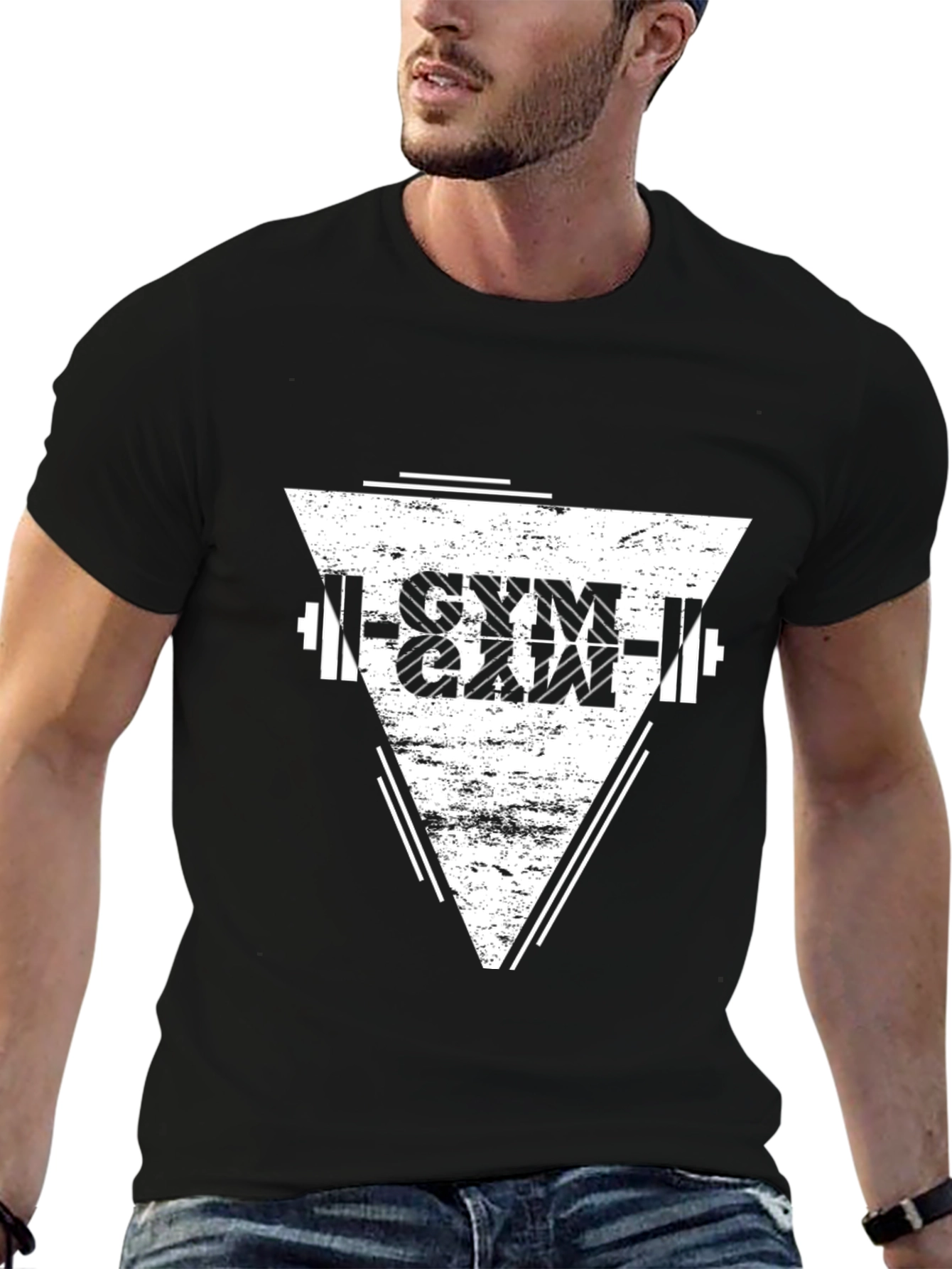 Gym Graphic Black T-Shirt - Mens Fitness Apparel