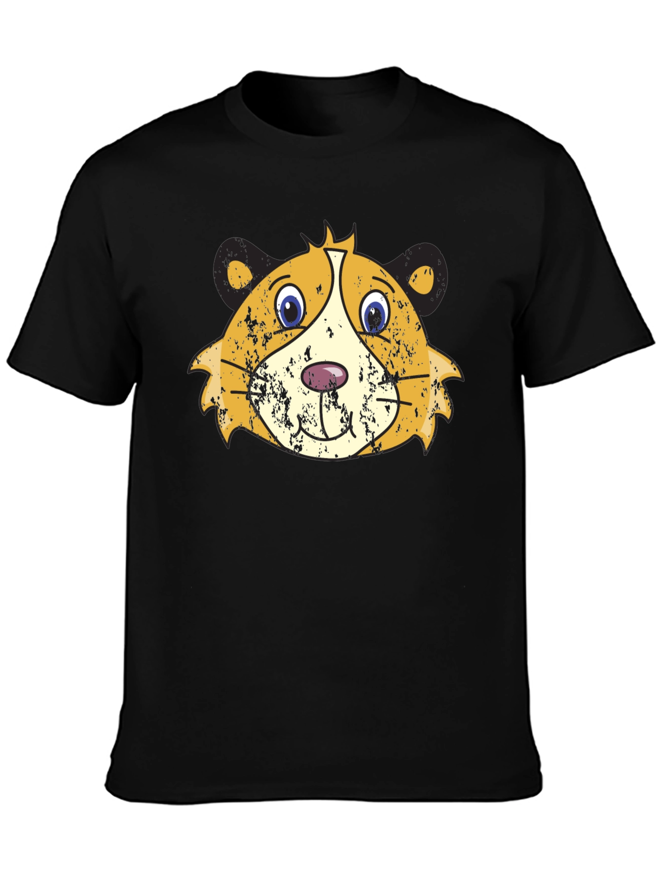 Guinea Pig Graphic T-Shirt - Distressed Cartoon Design
