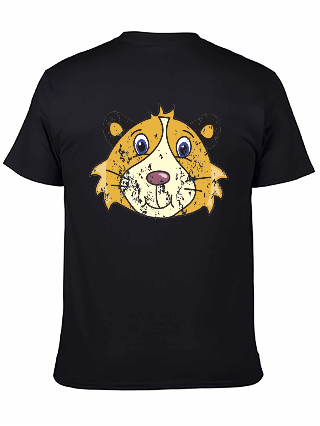 Guinea Pig Graphic T-Shirt - Distressed Cartoon Design