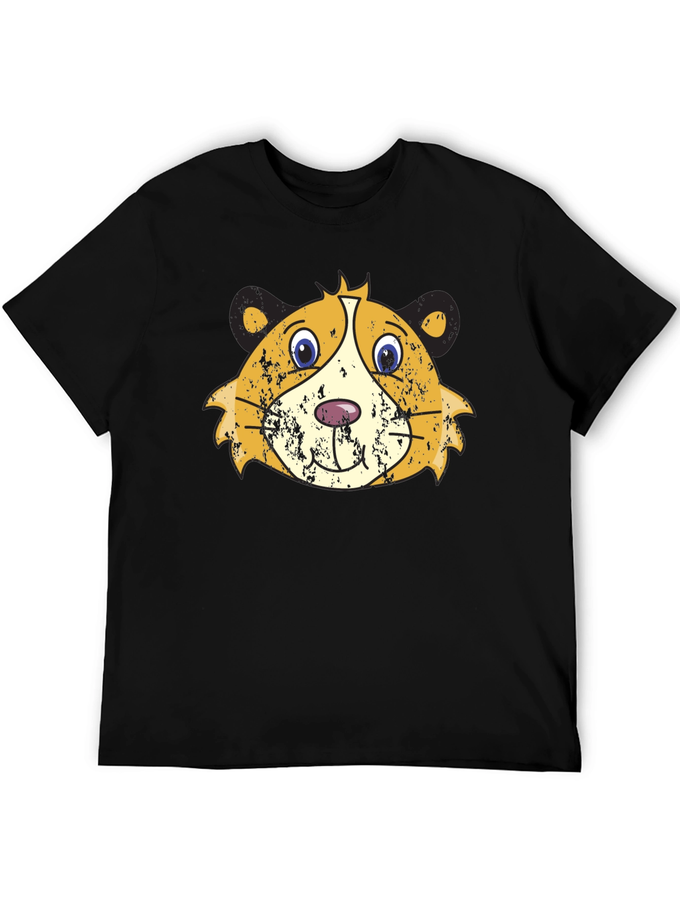 Guinea Pig Graphic T-Shirt - Distressed Cartoon Design