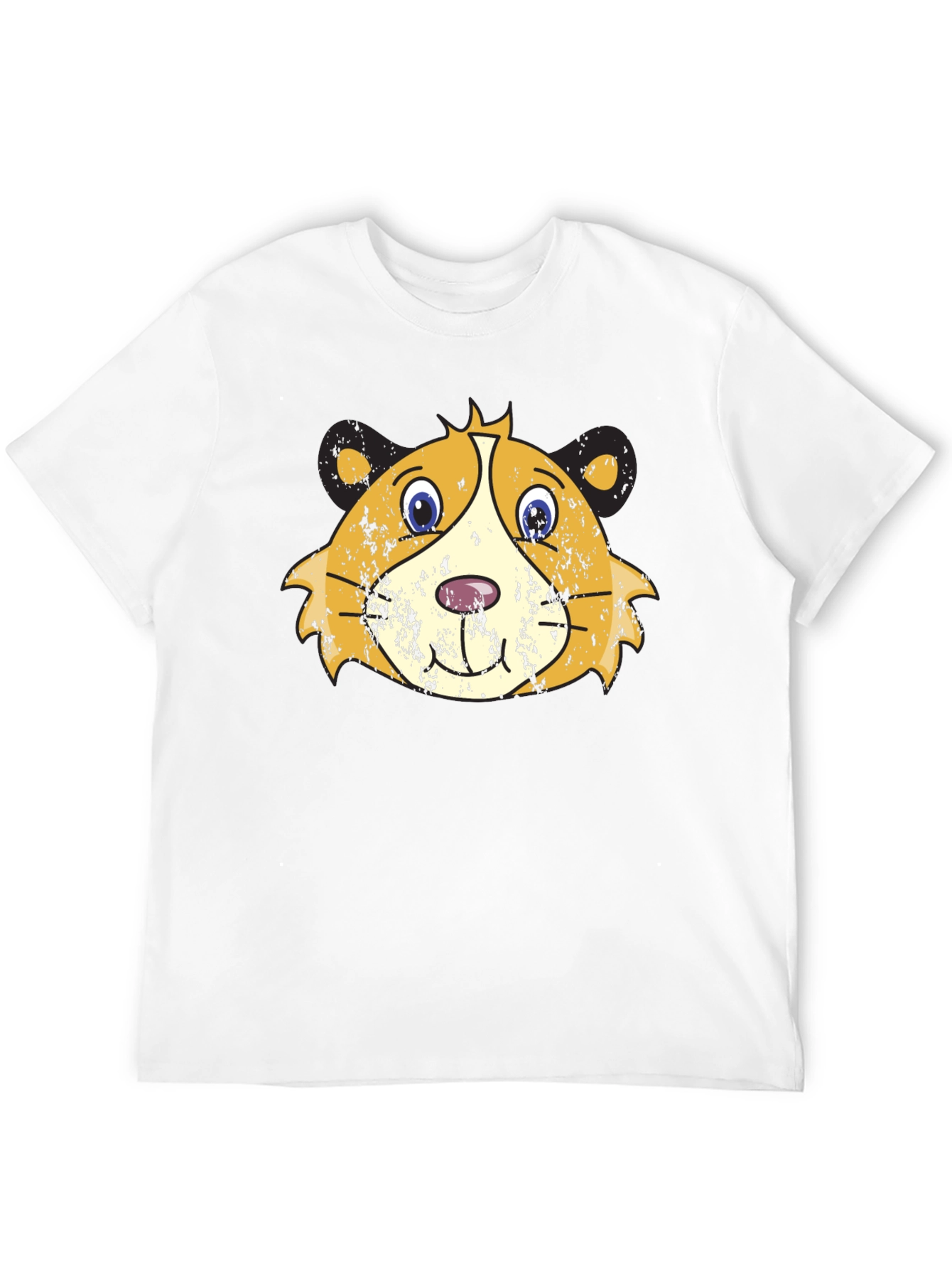 Guinea Pig Graphic T-Shirt - Distressed Cartoon Design