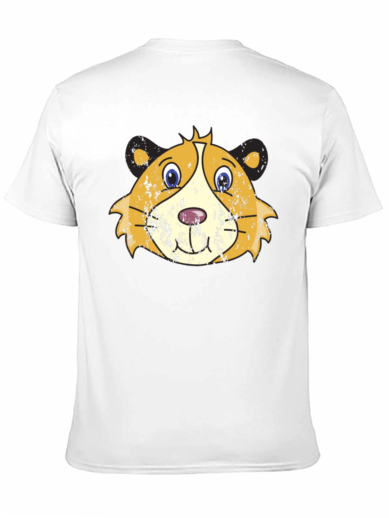 Guinea Pig Graphic T-Shirt - Distressed Cartoon Design