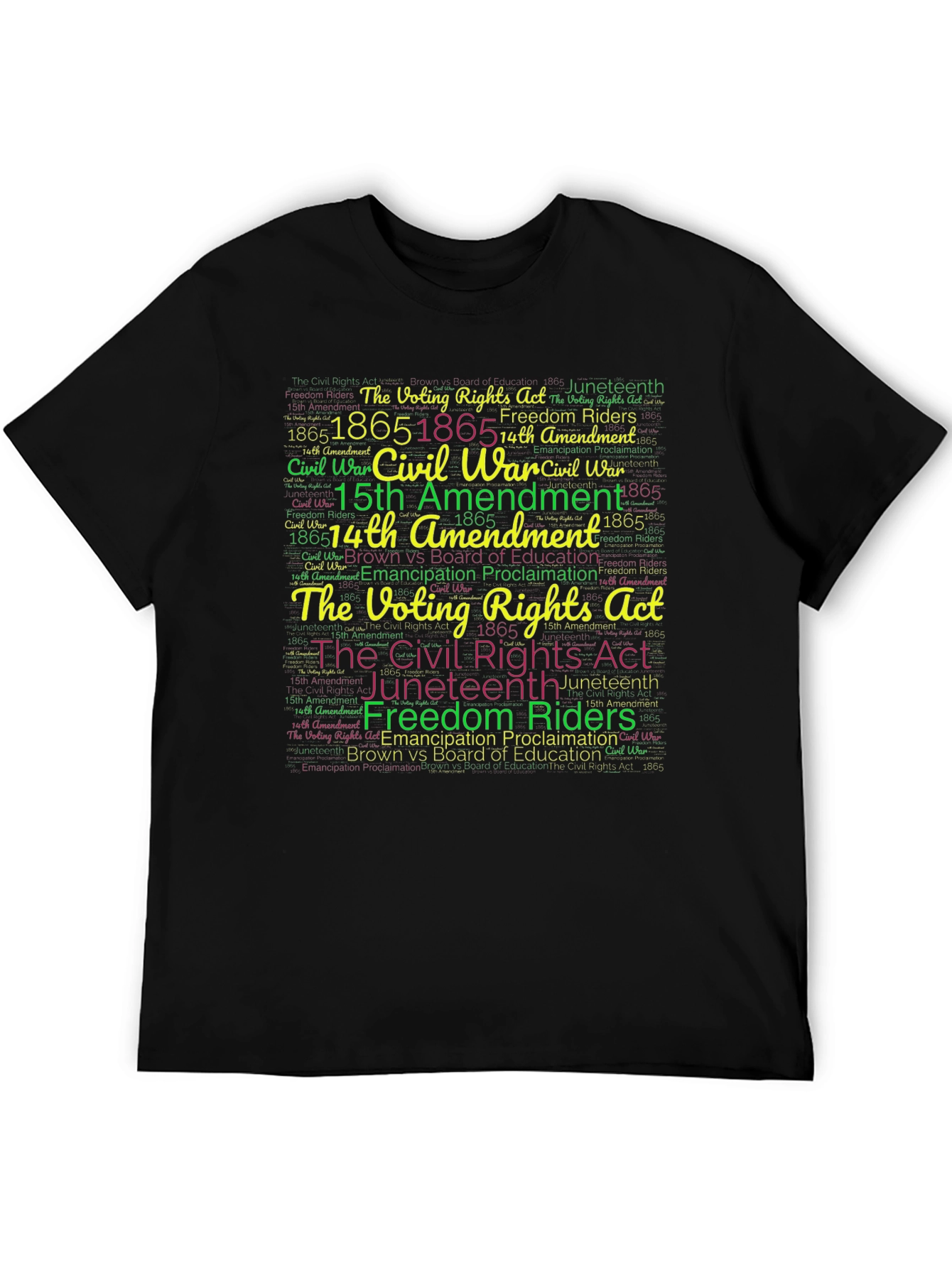 Civil Rights History Word Cloud T-Shirt