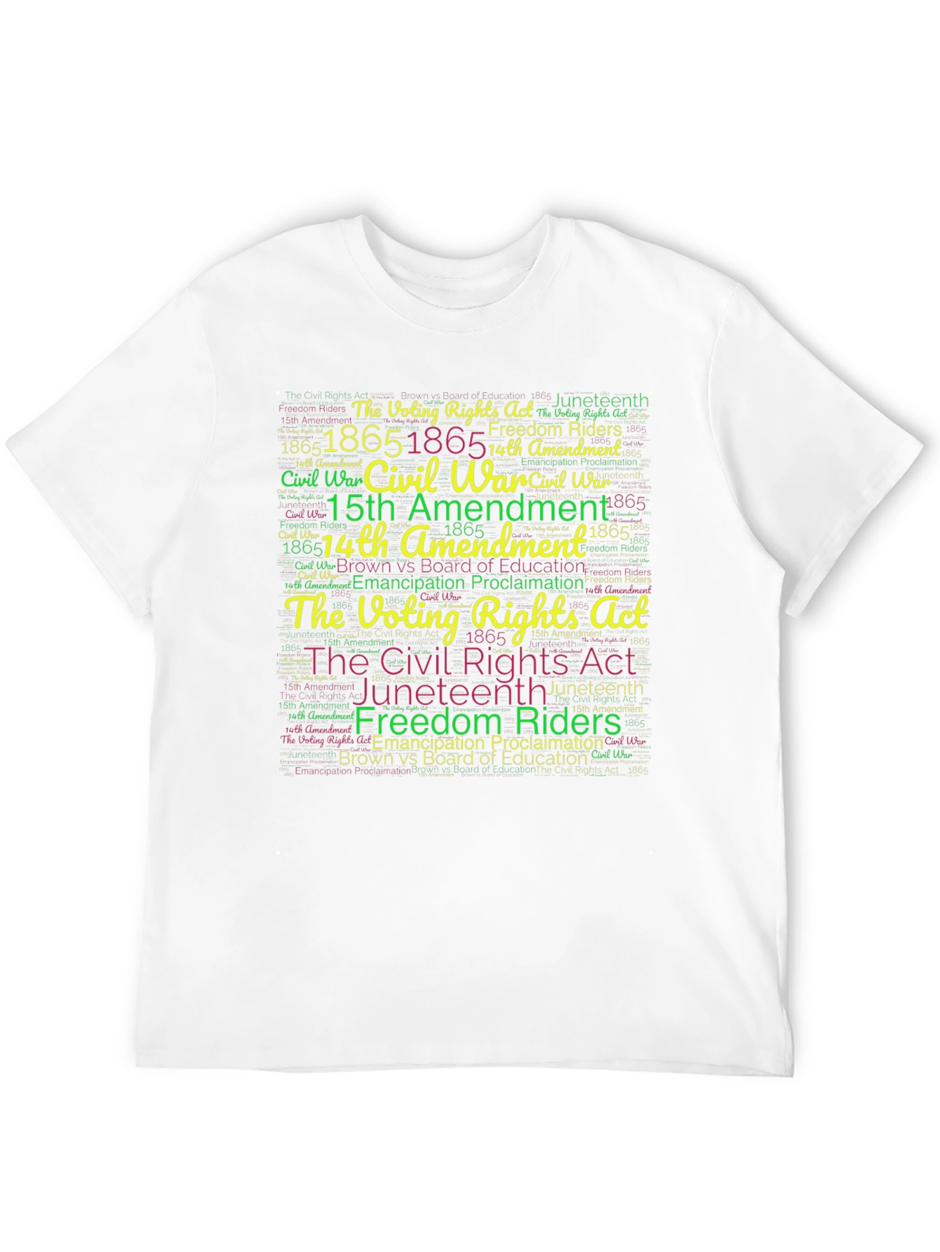 Civil Rights History Word Cloud T-Shirt