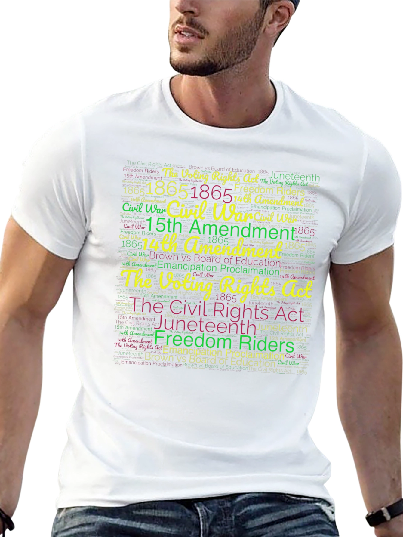 Civil Rights History Word Cloud T-Shirt