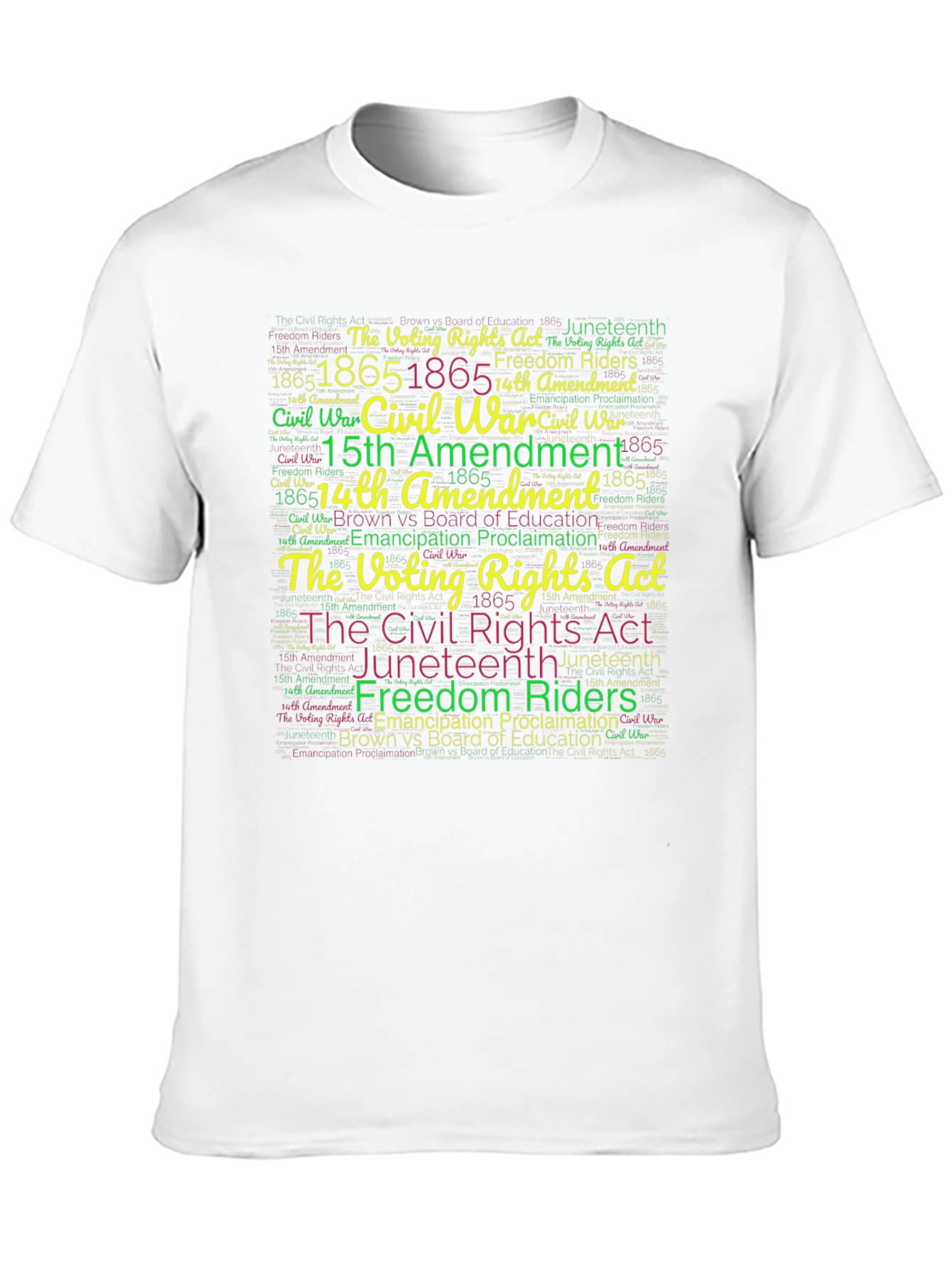 Civil Rights History Word Cloud T-Shirt