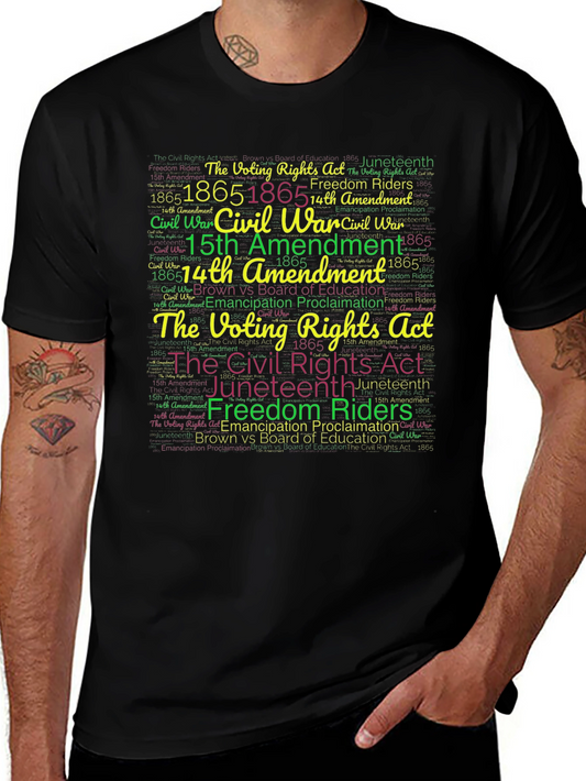 Civil Rights History Word Cloud T-Shirt
