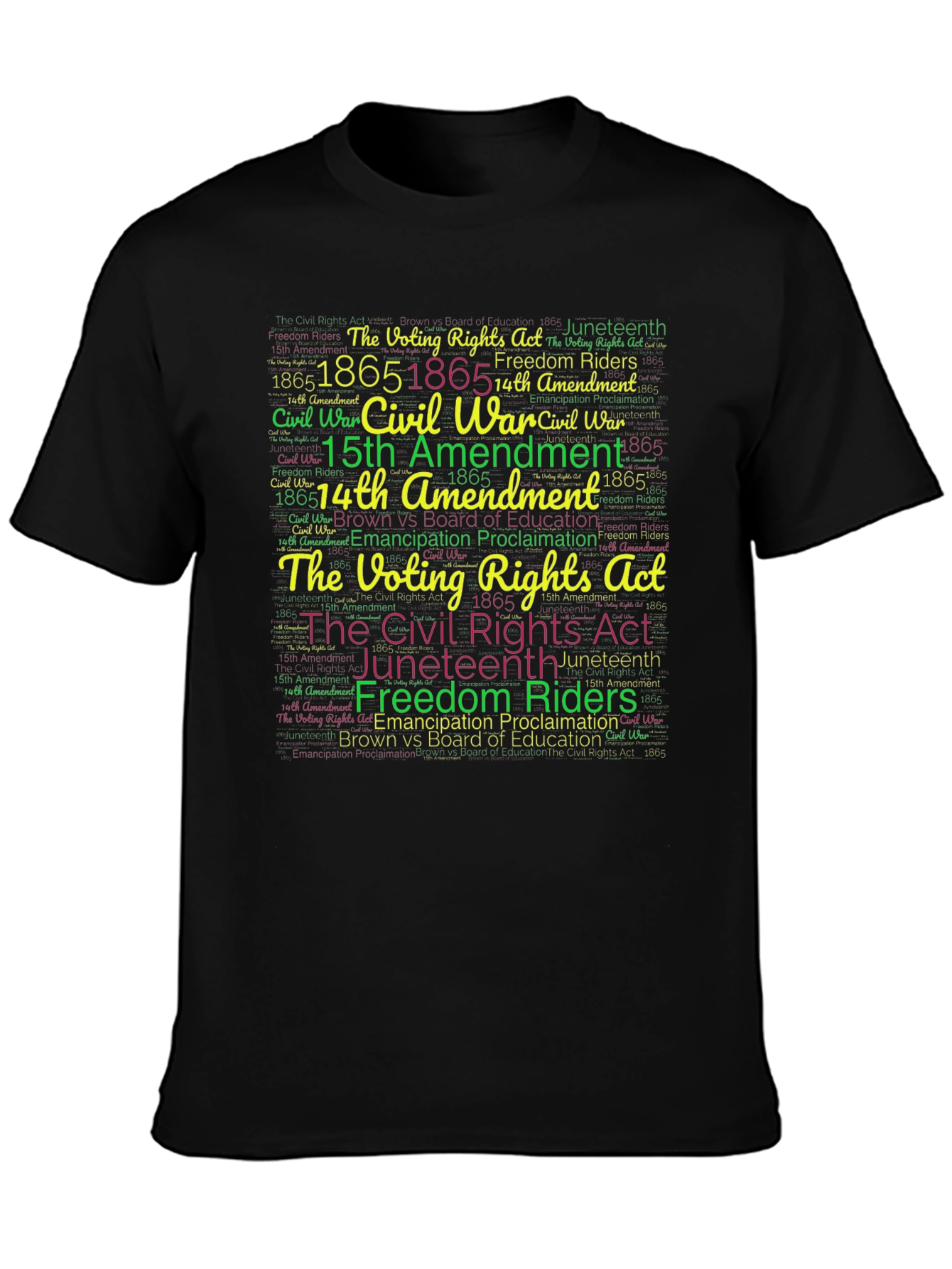 Civil Rights History Word Cloud T-Shirt