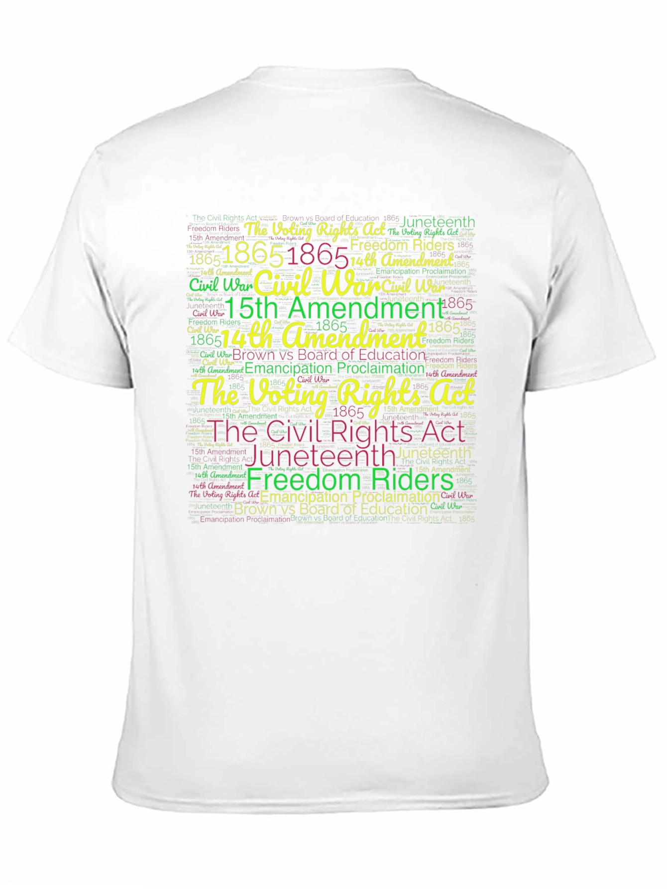 Civil Rights History Word Cloud T-Shirt