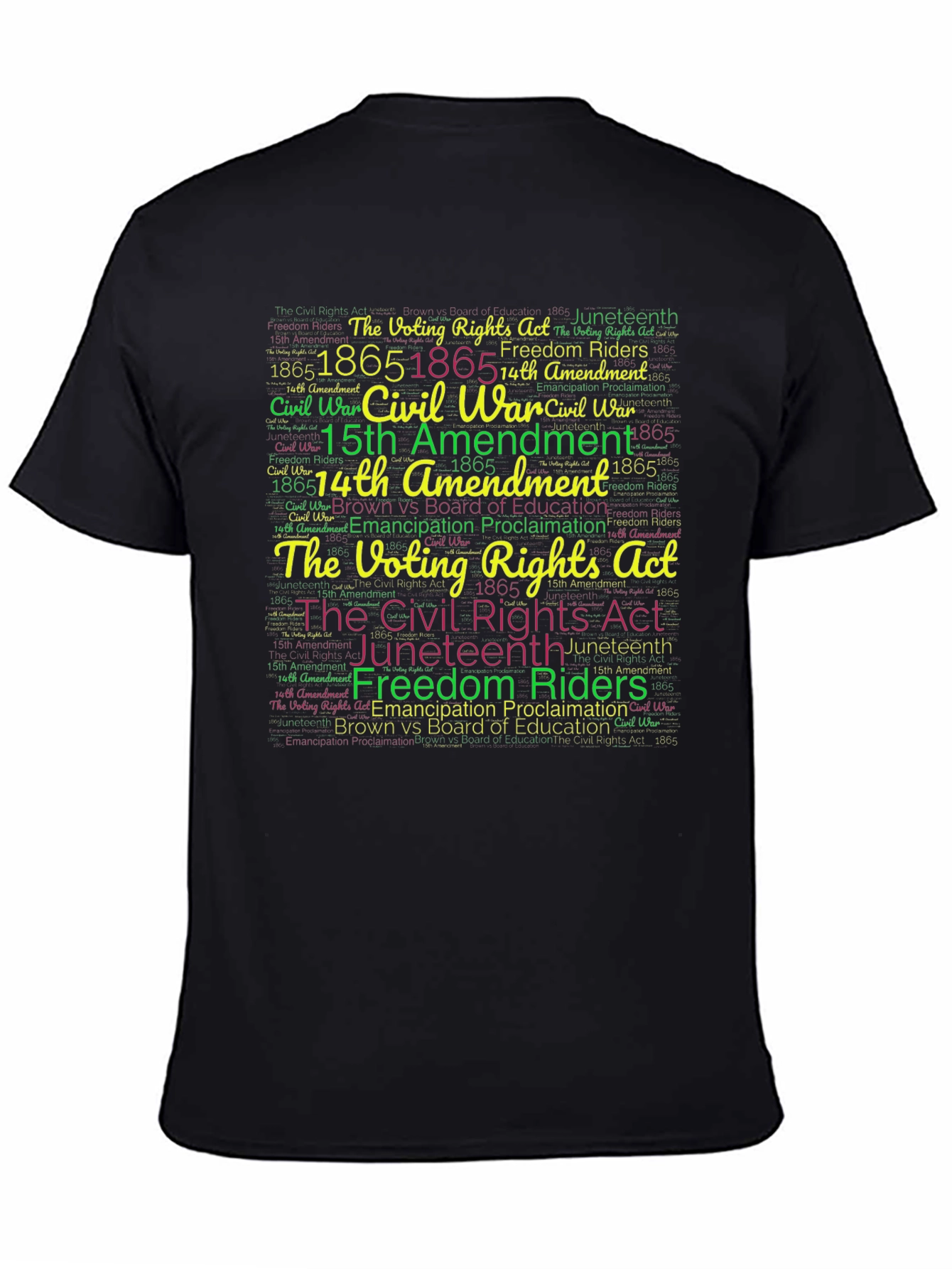 Civil Rights History Word Cloud T-Shirt
